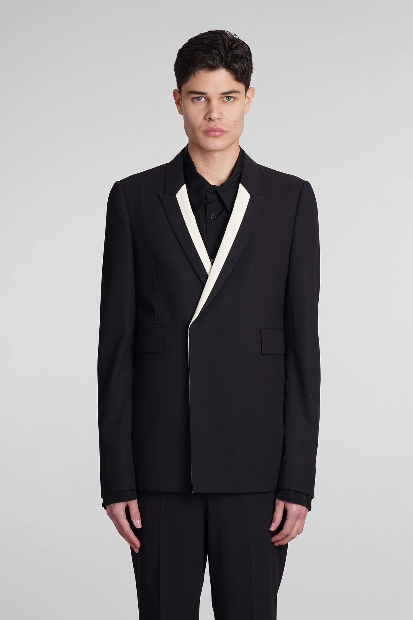 Shop Sapio N4 Blazer In Black Wool