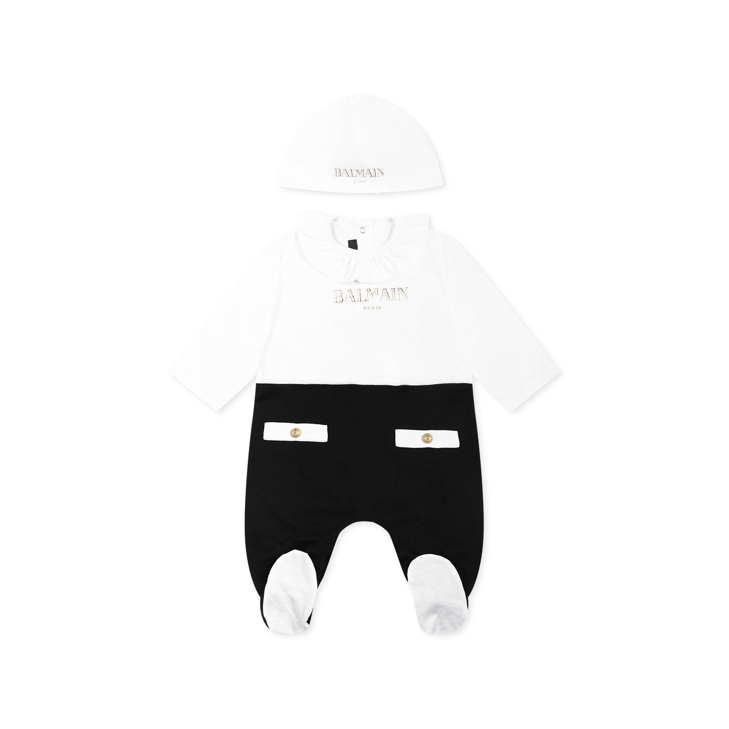 Shop Balmain Multicolor Set For Baby Girl With Golden Logo