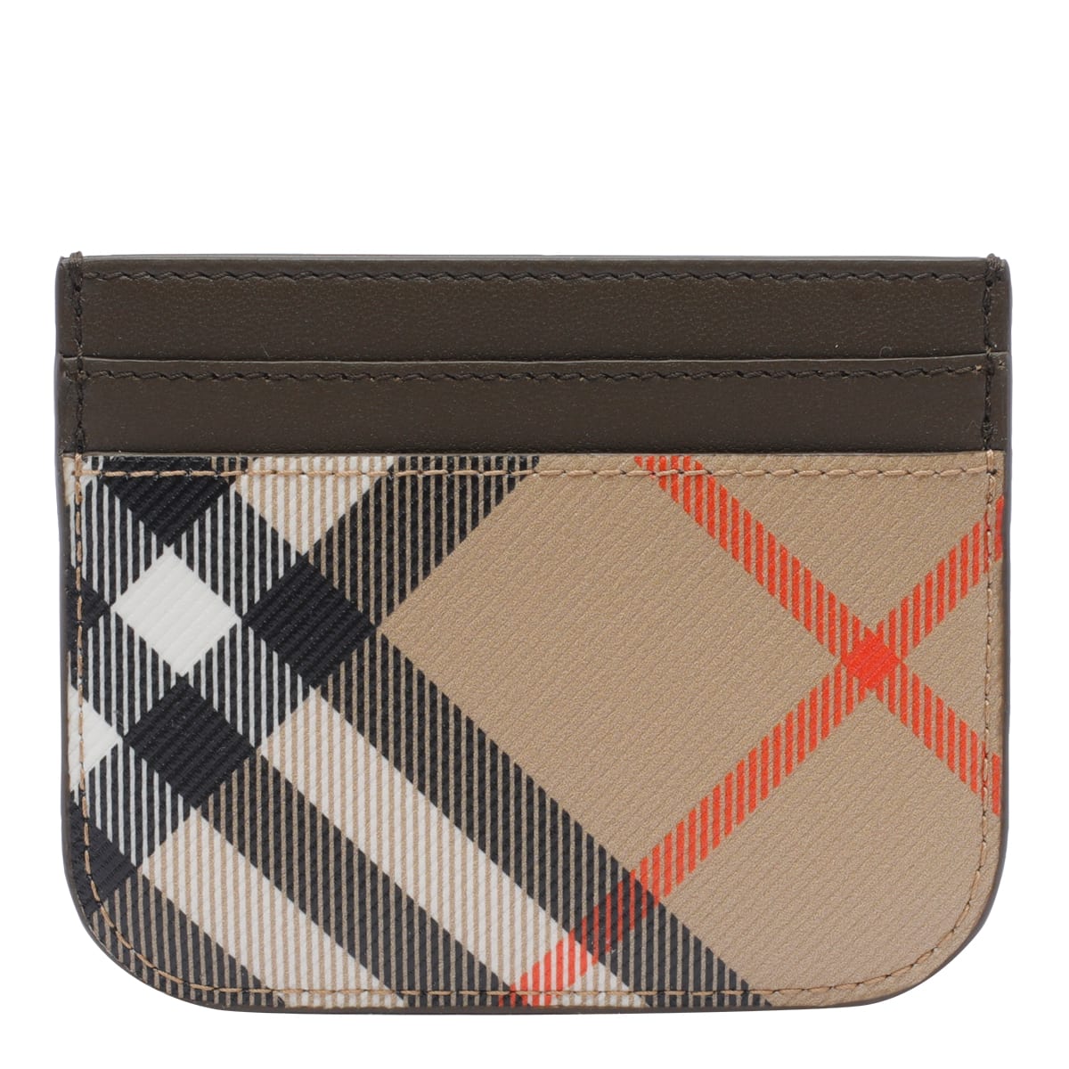 Shop Burberry Check Cards Holder In Beige