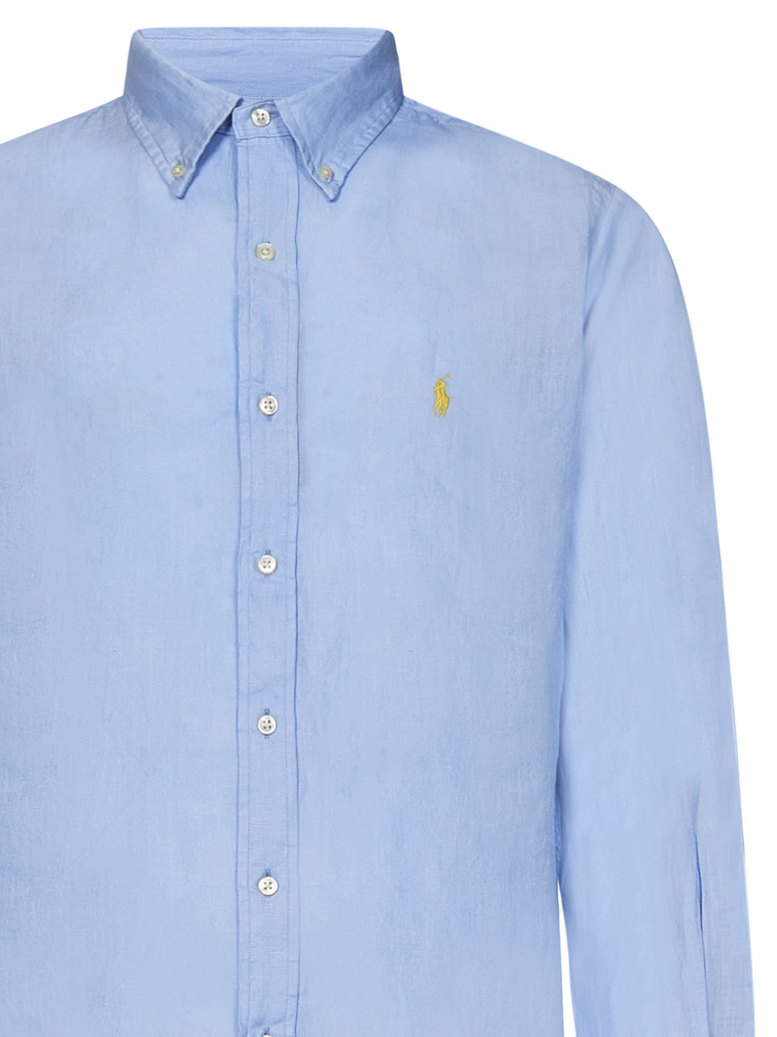 Shop Ralph Lauren Shirt In Blue Hyacinth