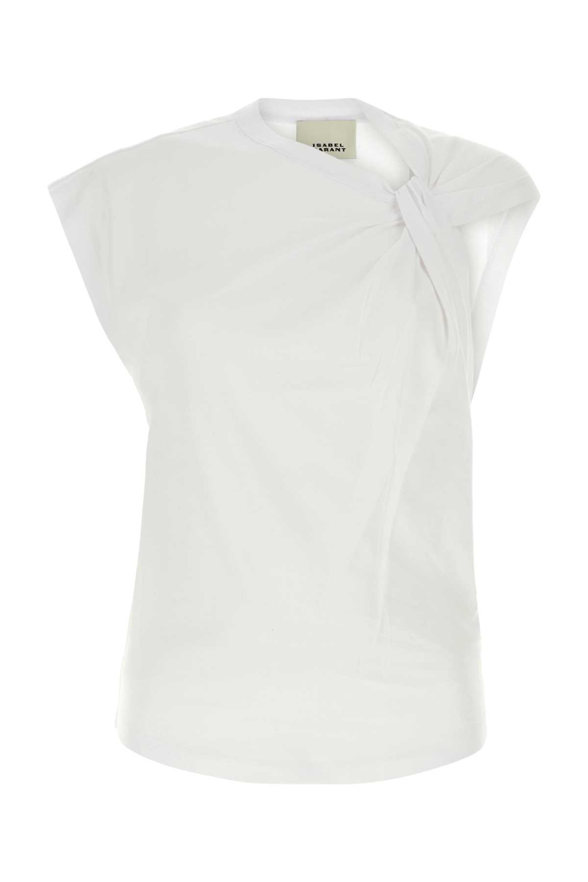 Isabel Marant White Cotton Nayda T-shirt In Multi