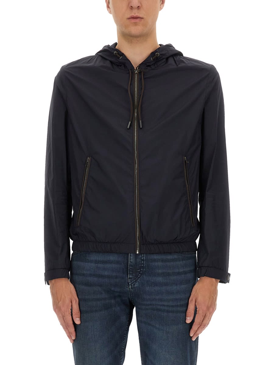 l-calfo1 Jacket With Hood And Zipper