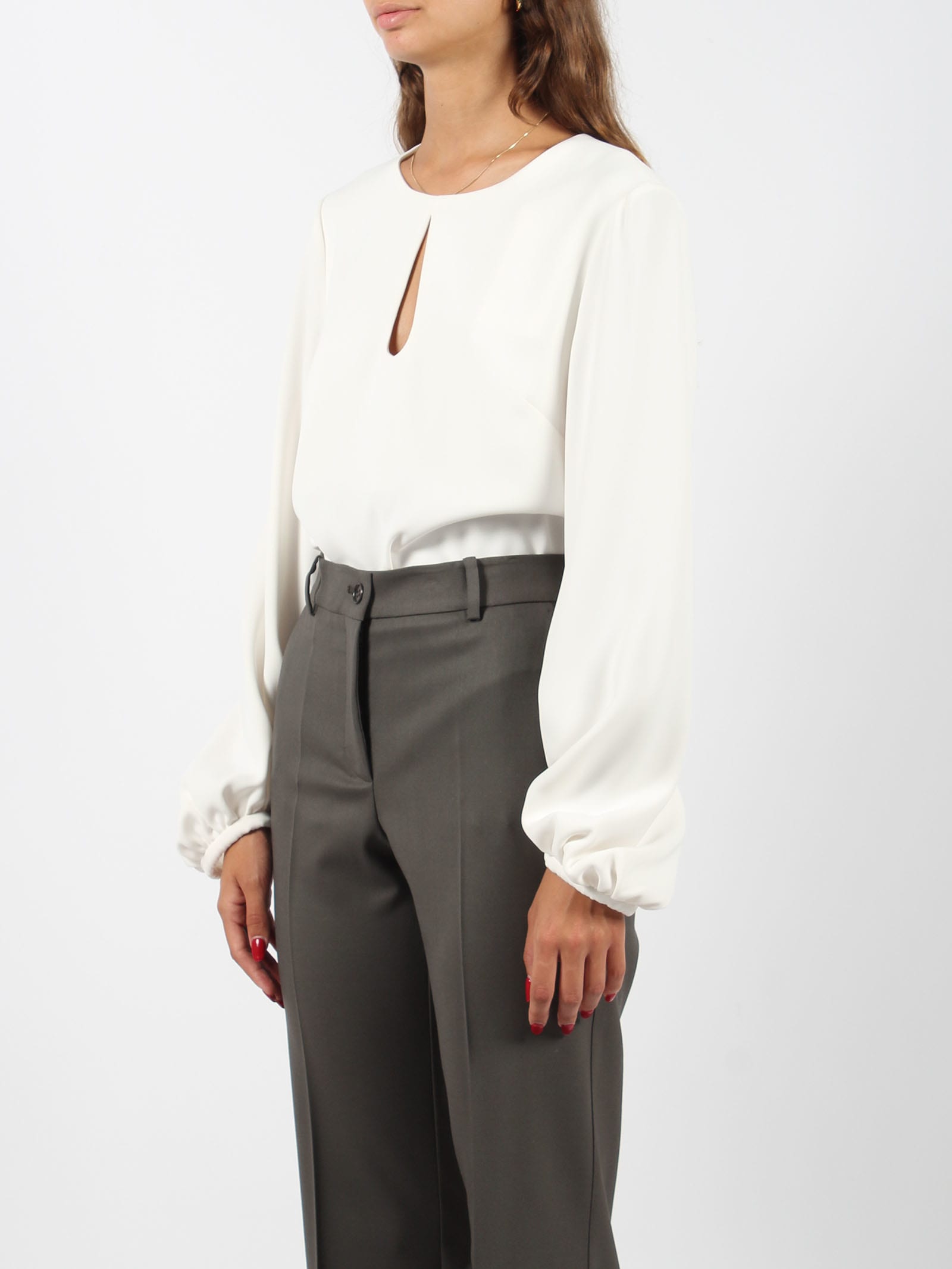 Shop P.a.r.o.s.h Poker Blouse In White