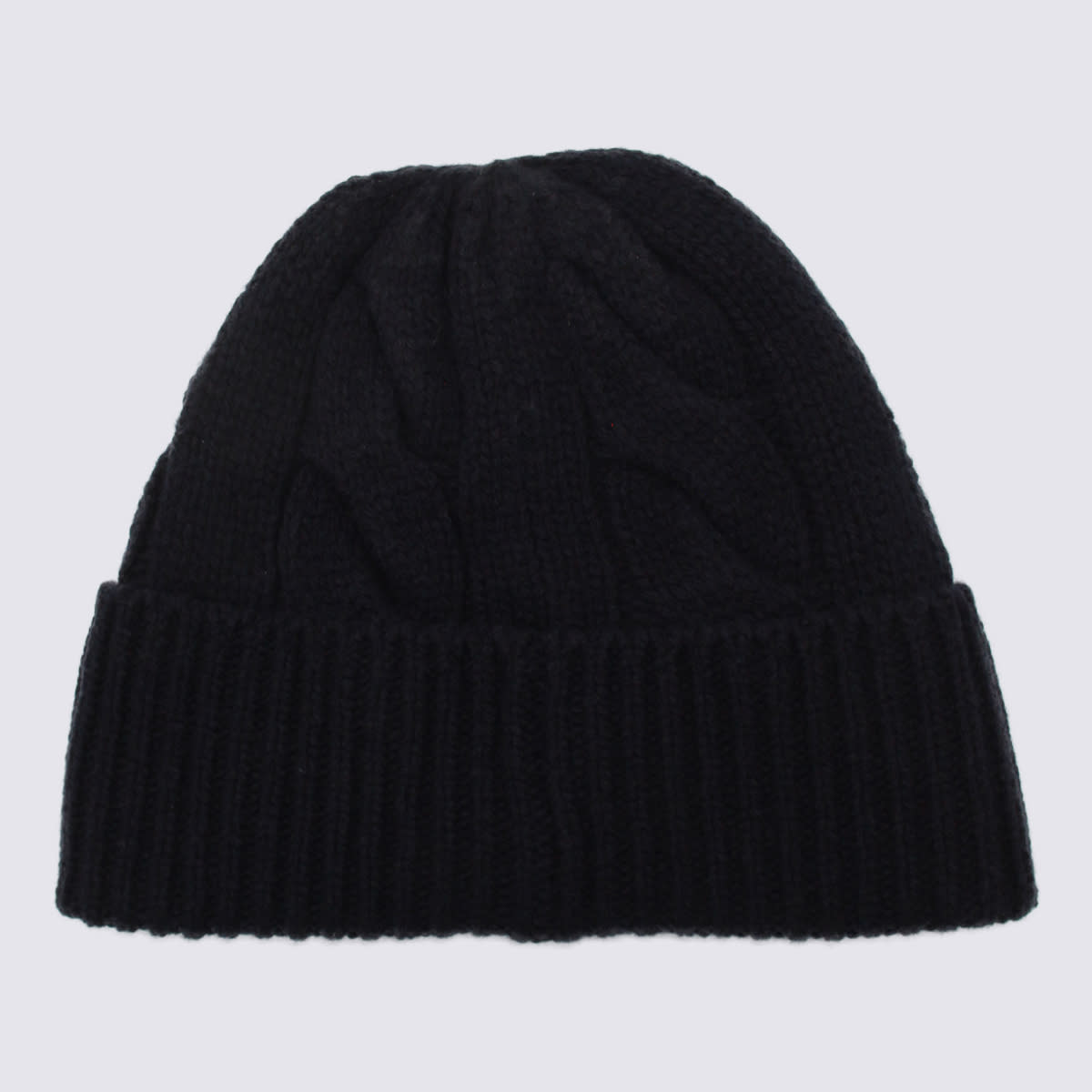 Polo Ralph Lauren Navy Blue Wool Hat In Black