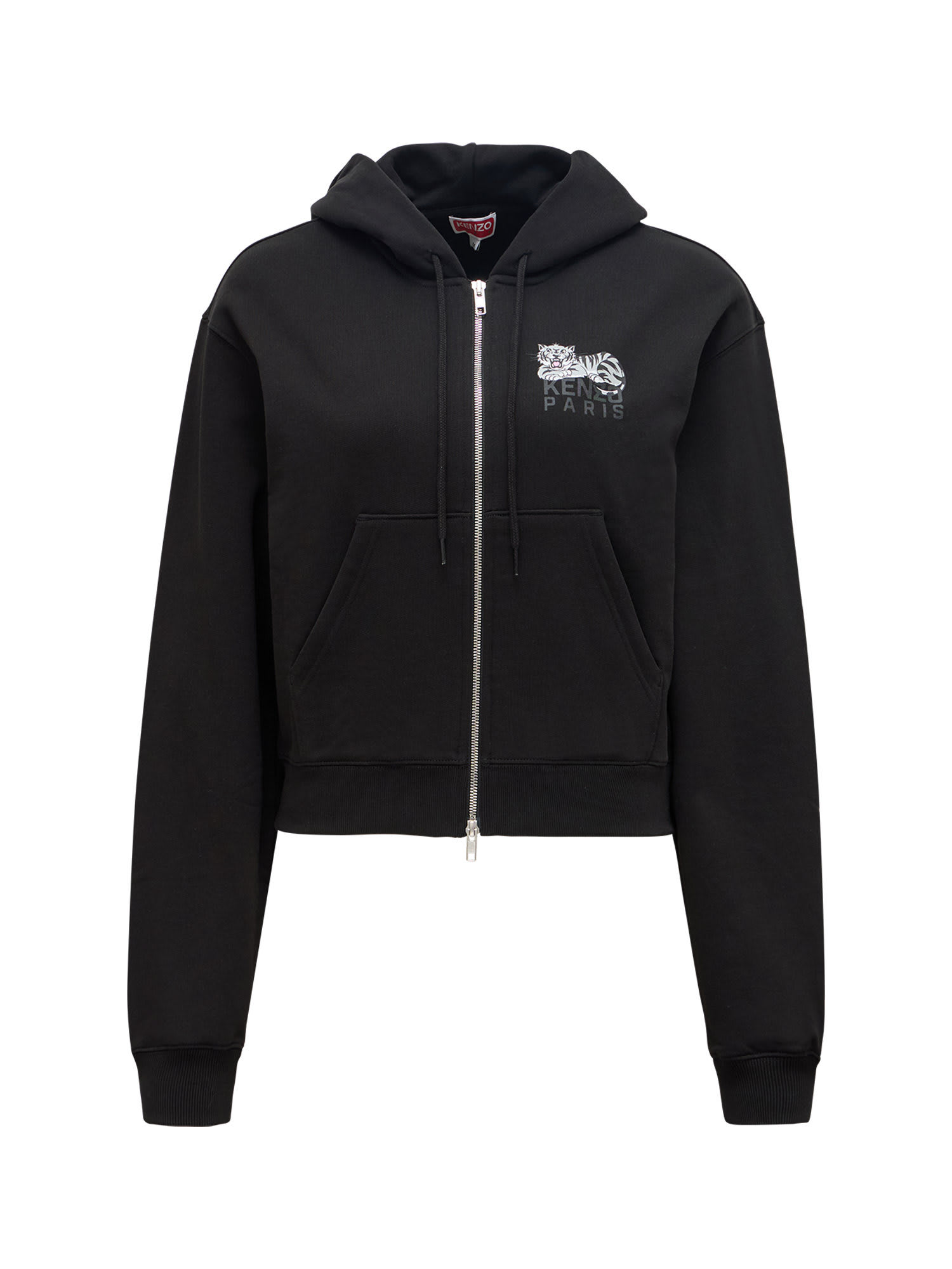 Kenzo Printed Logo Hoodie In Cotton