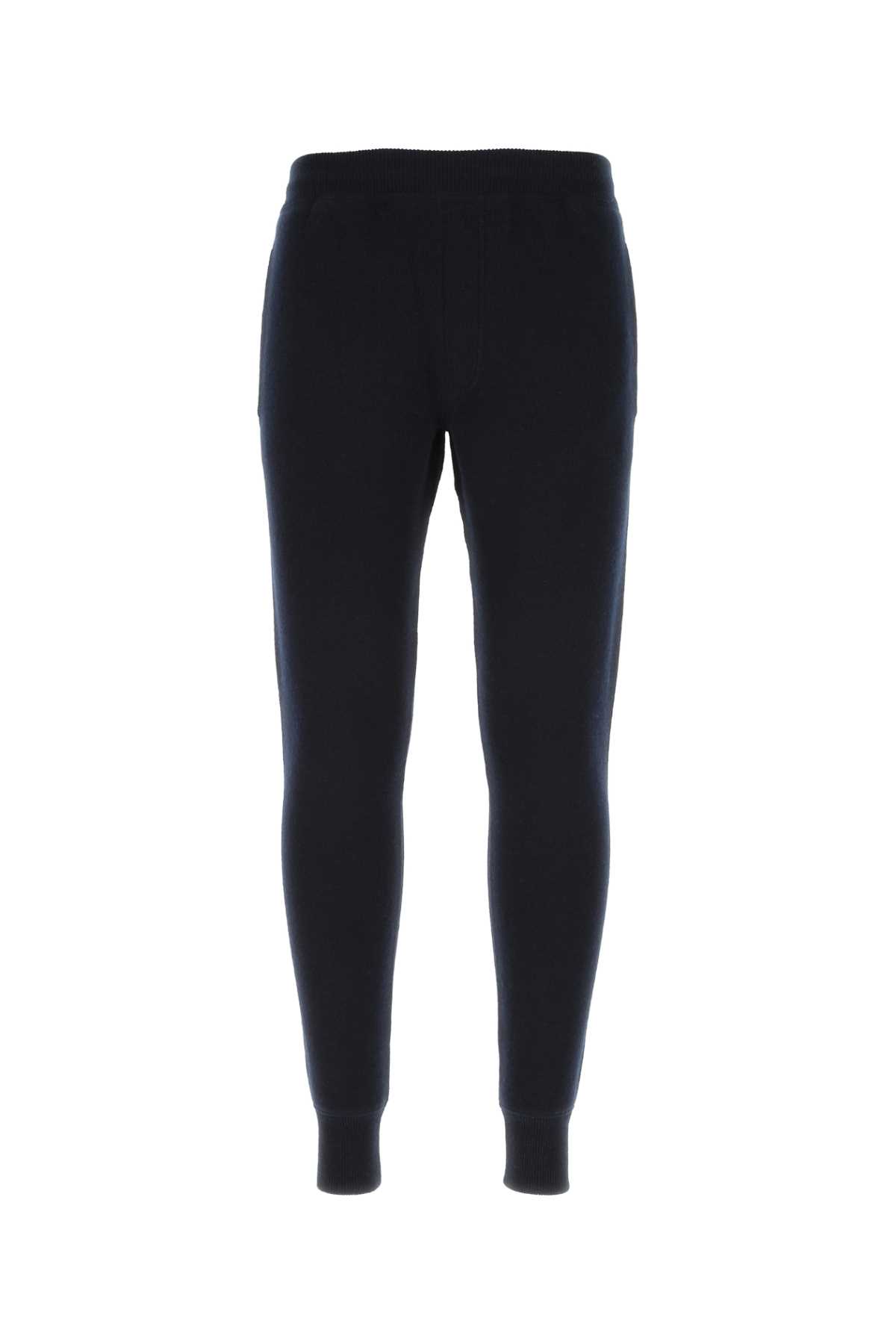 Prada Stretch Cashmere Blend Joggers For Men In Bleu