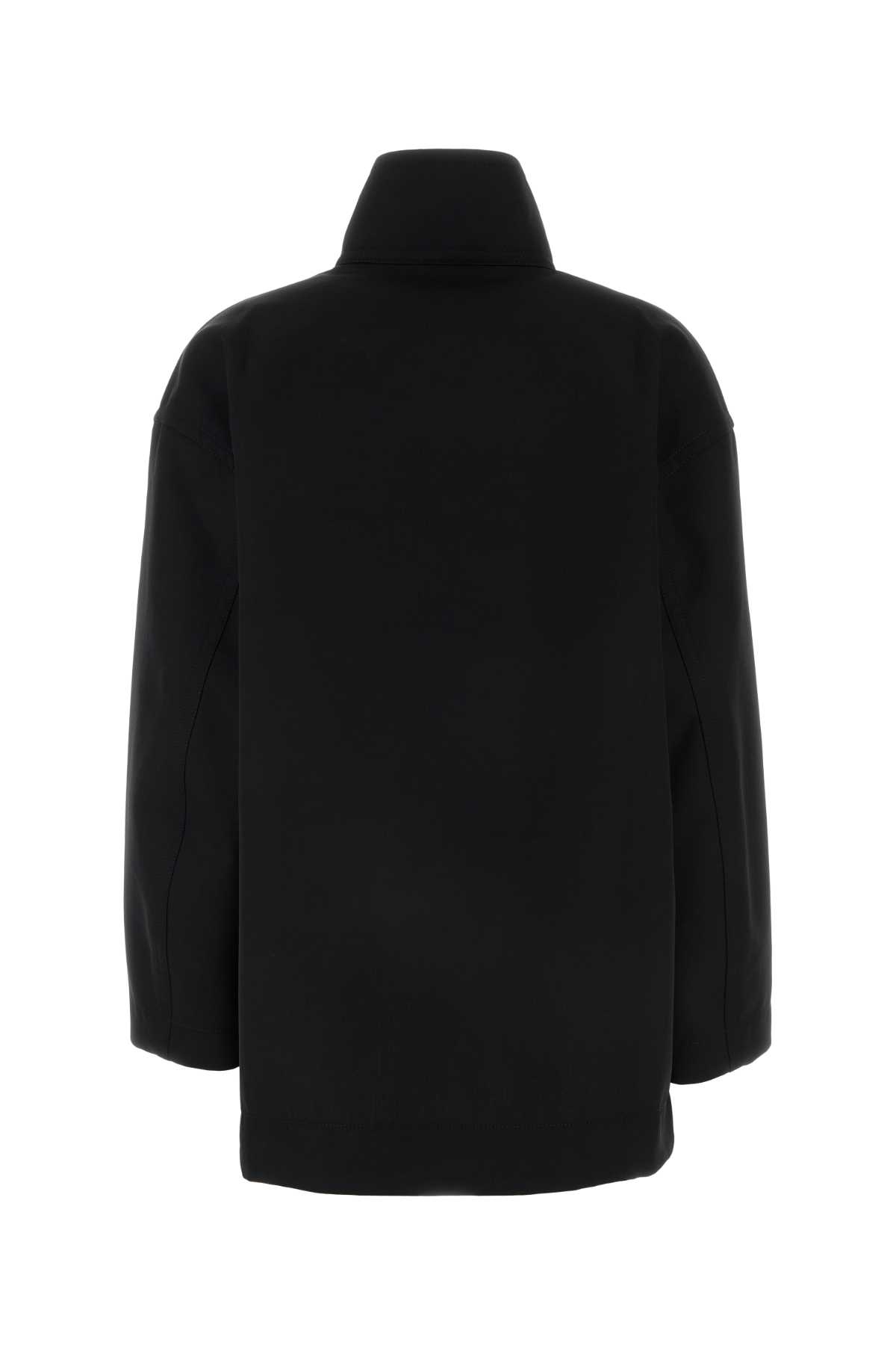 Shop Bottega Veneta Black Wool Jacket In Blackdewdrop