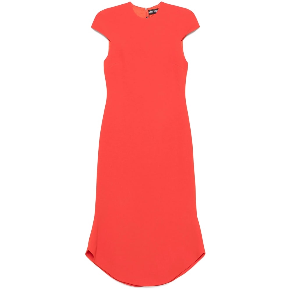 David Koma Short Sleeve Dress In Orange