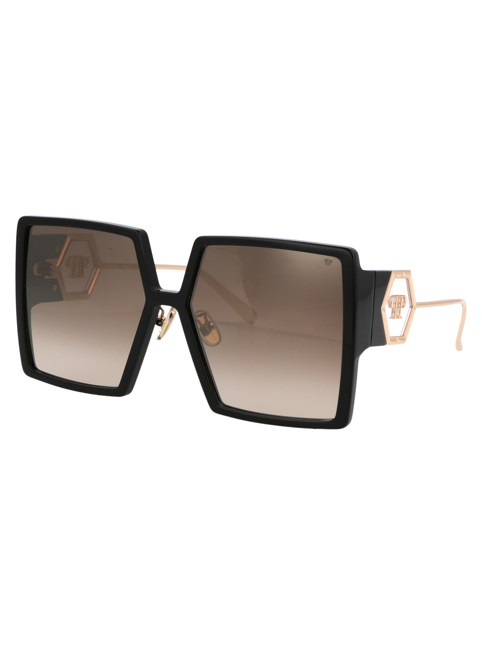 Shop Philipp Plein Spp028m Sunglasses In 700x Black