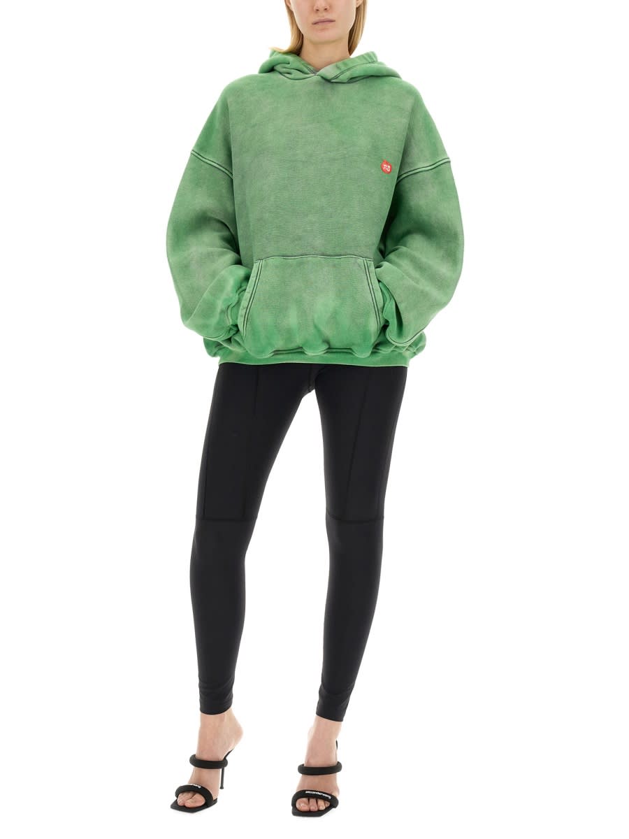 Shop Alexander Wang Sweatshirt With Logo In Green
