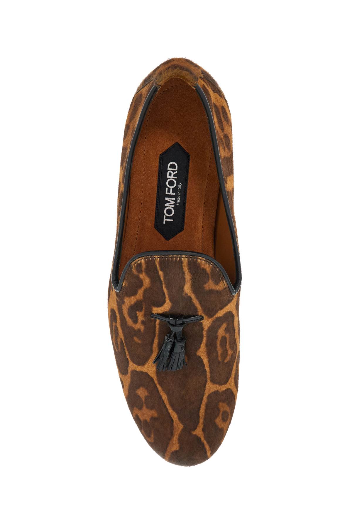 Shop Tom Ford Calfskin Mocc In Tobacco Brown/chocolate (brown)