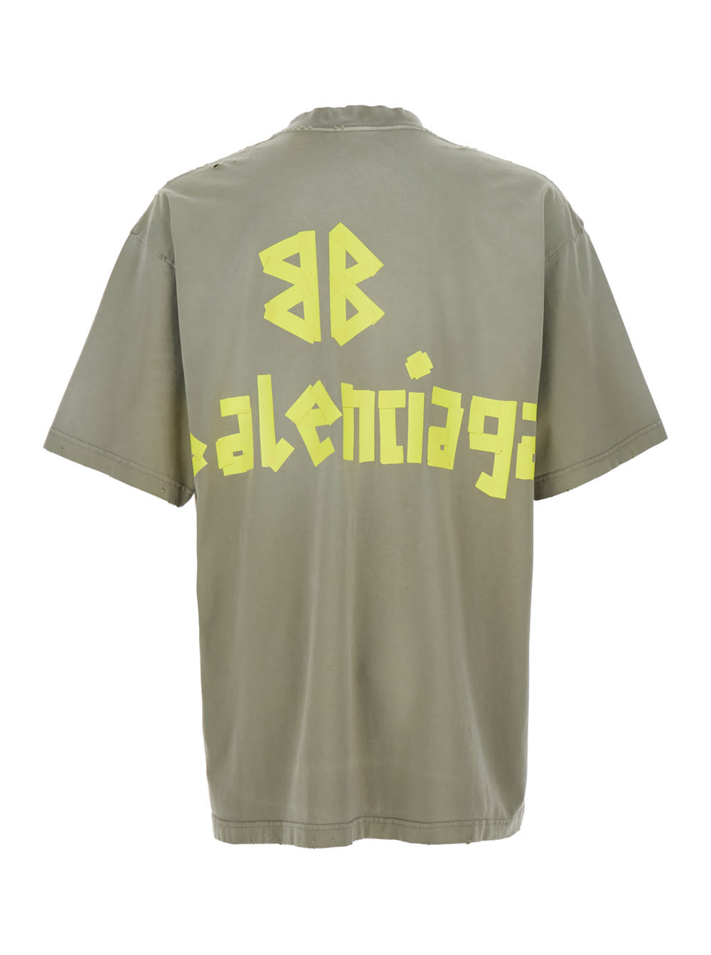 Shop Balenciaga Medium Fit T-shirt In Green