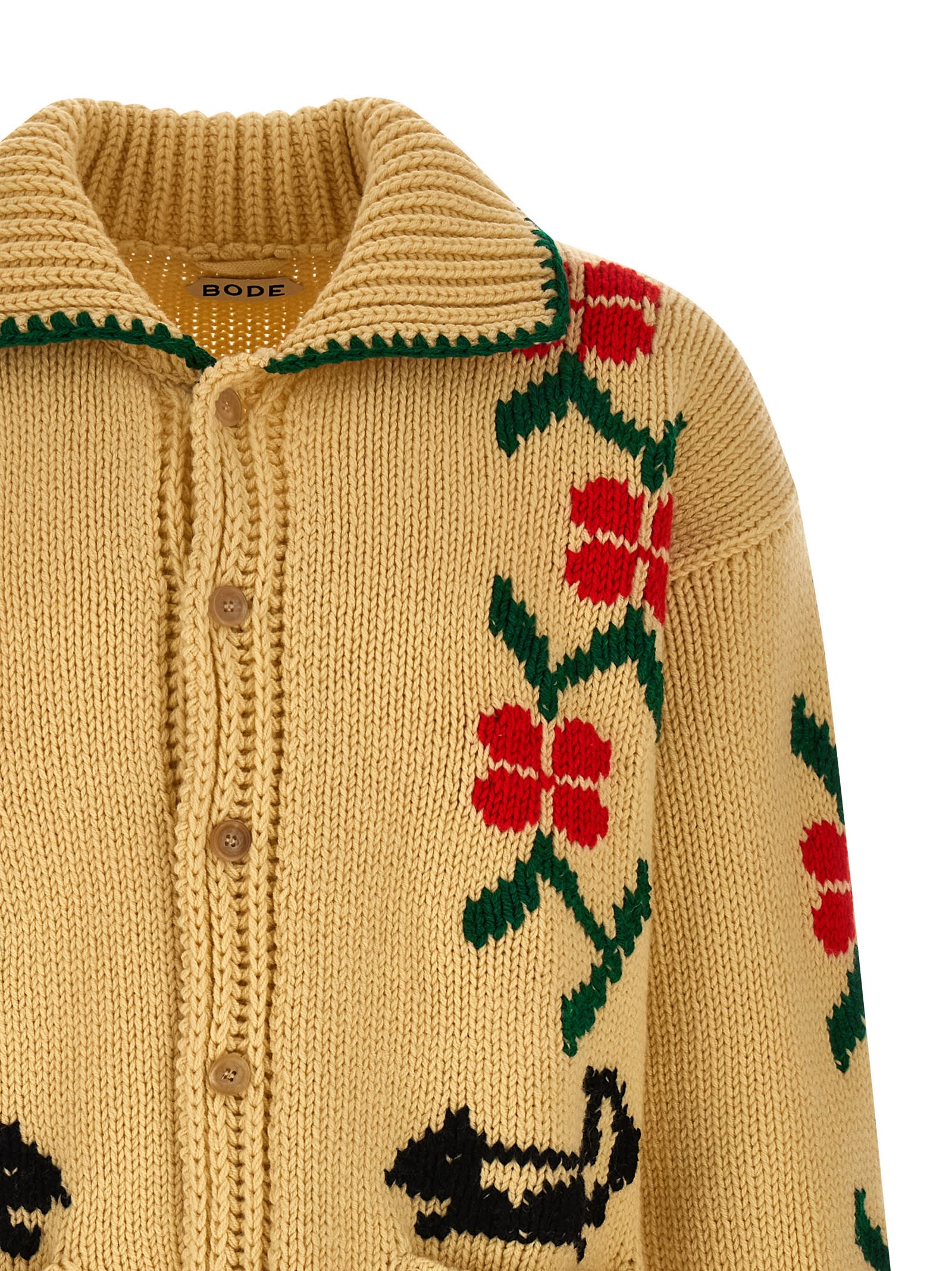 Bode Pirate Ship Cardigan In Neutral