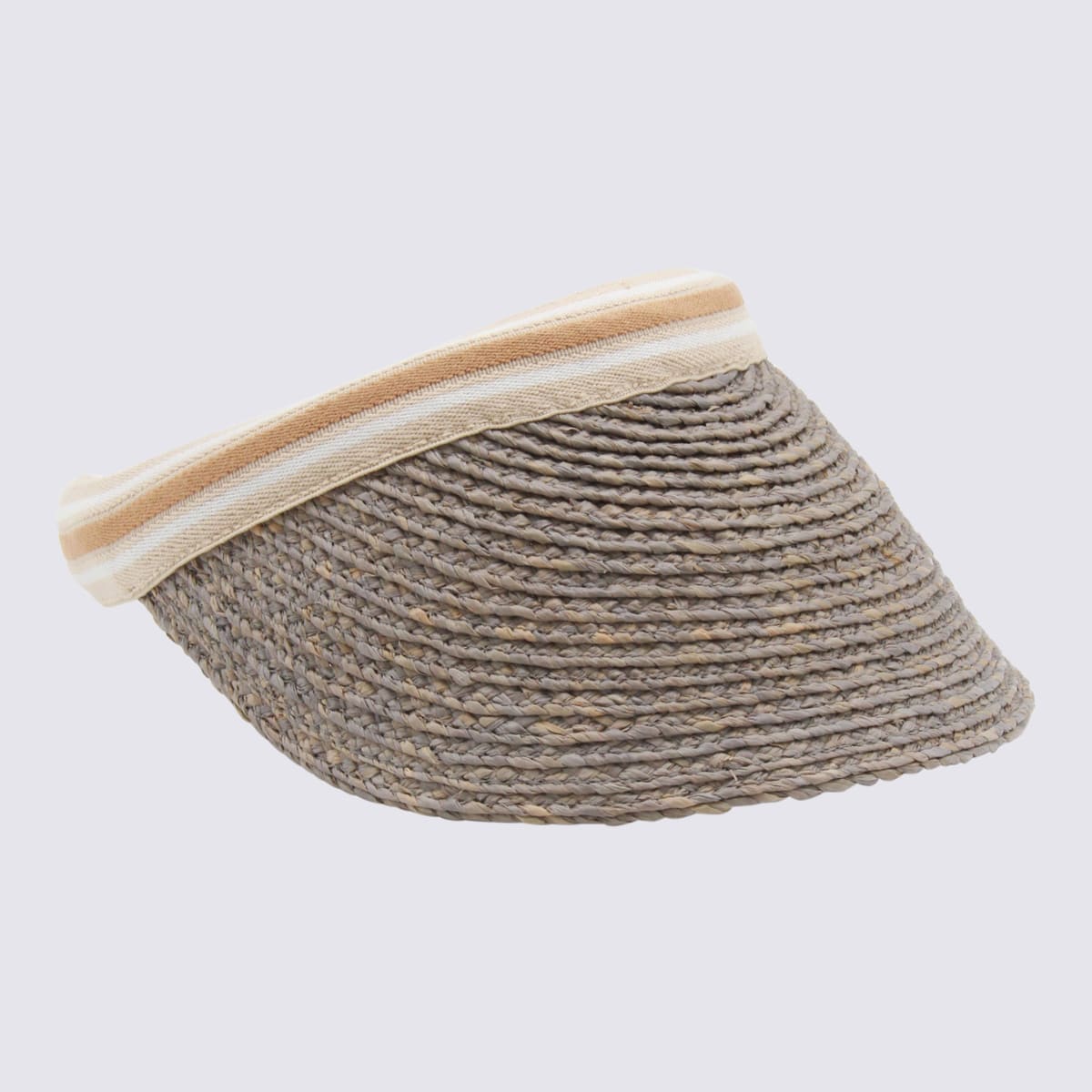Helen Kaminski Open Top Woven Hat With Contrast Trim In Brown