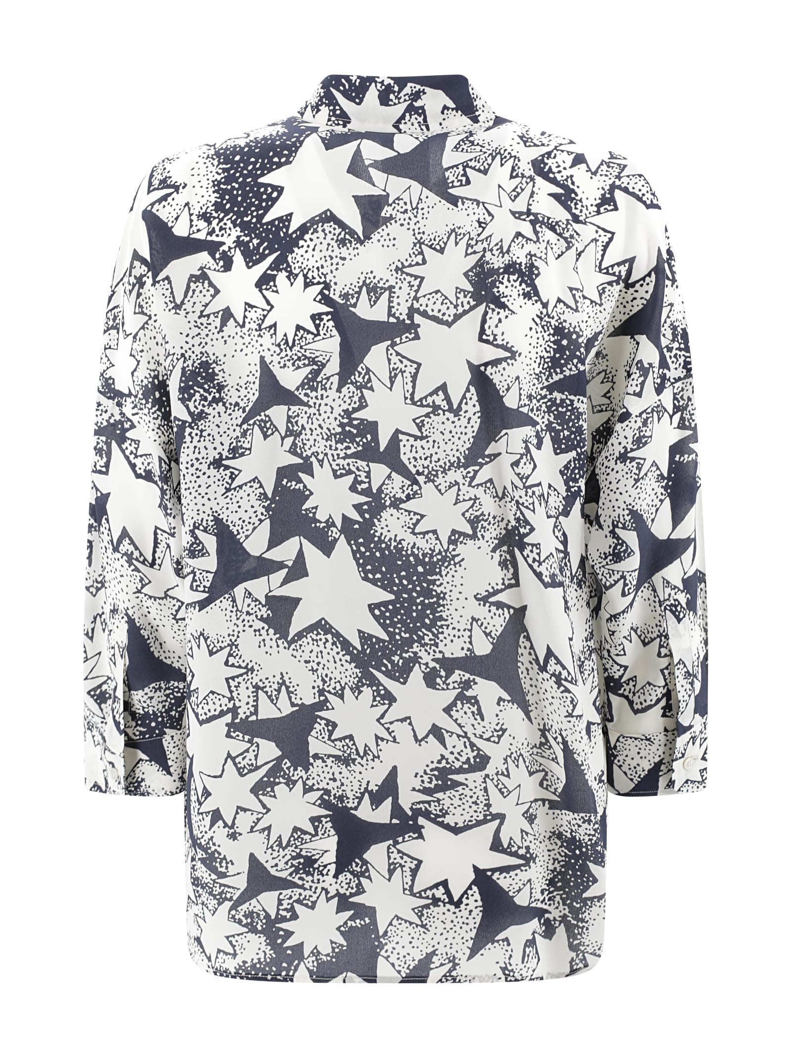 Shop Weekend Max Mara Printed Silk Flared Shirt In Fantasia