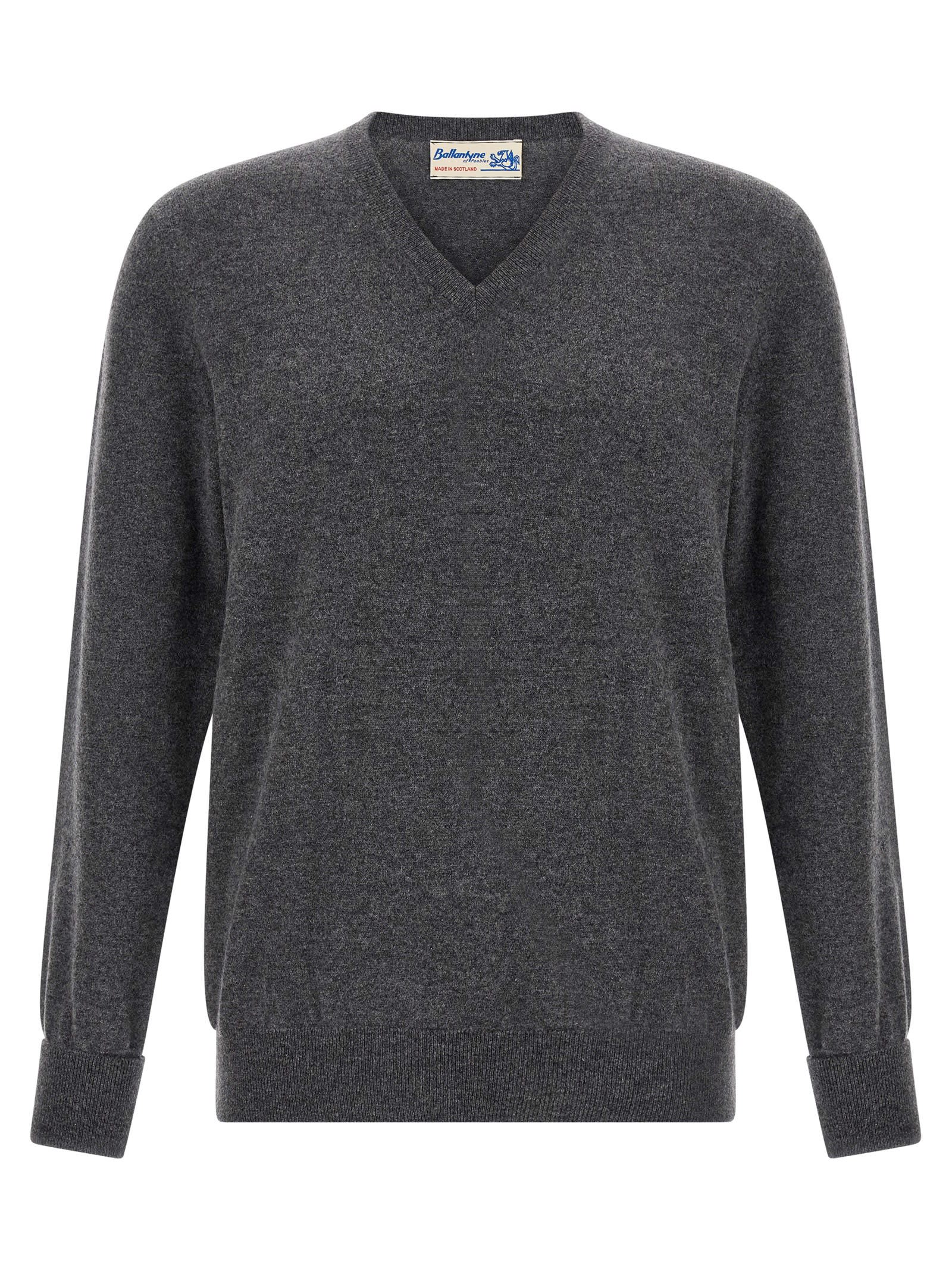 Ballantyne V-neck Sweater Sweaters And Cardigans Gray In Gray