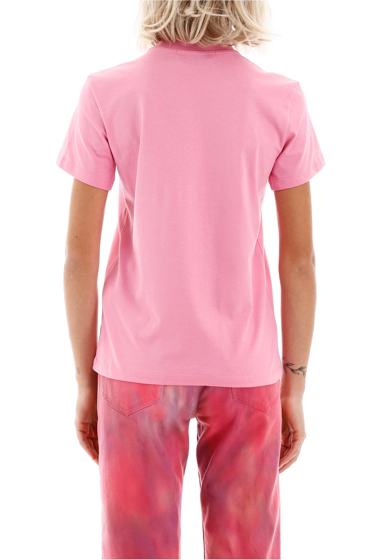 Msgm Woman T-shirt Magenta Size M Cotton In Rosa (pink)