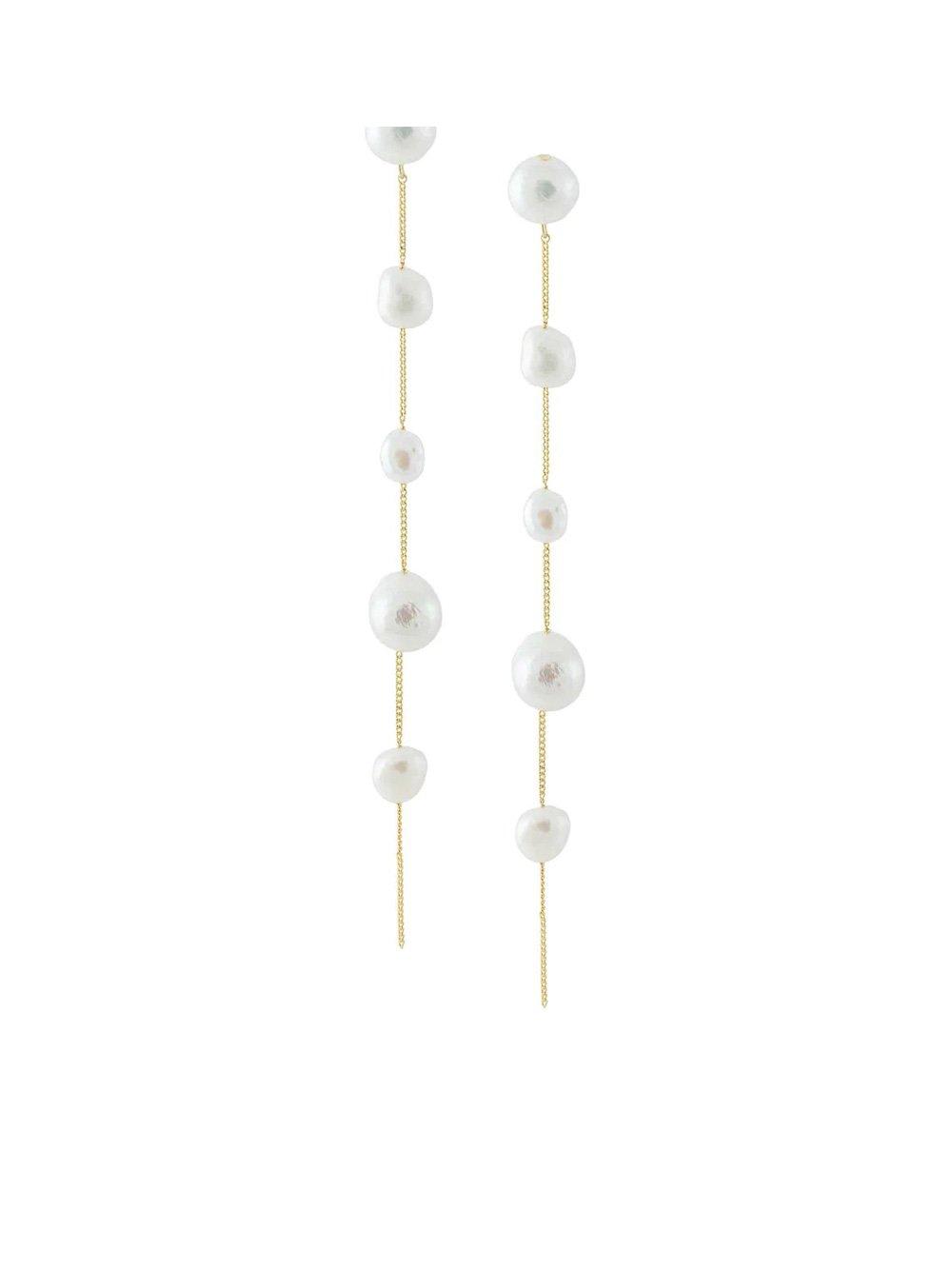 Atum Pearl Embellished Drop Earrings