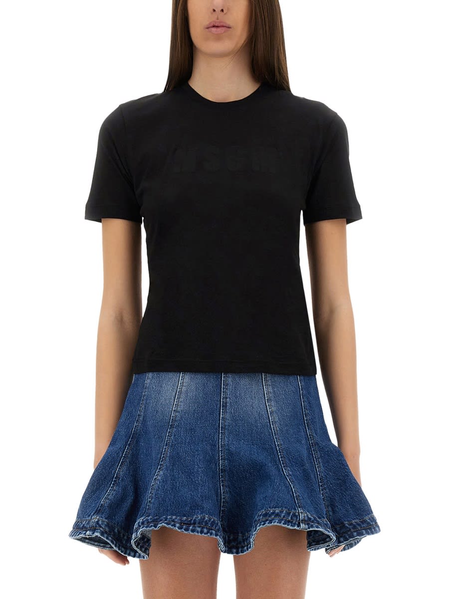 Msgm Slim Fit Crew Neck T-shirt