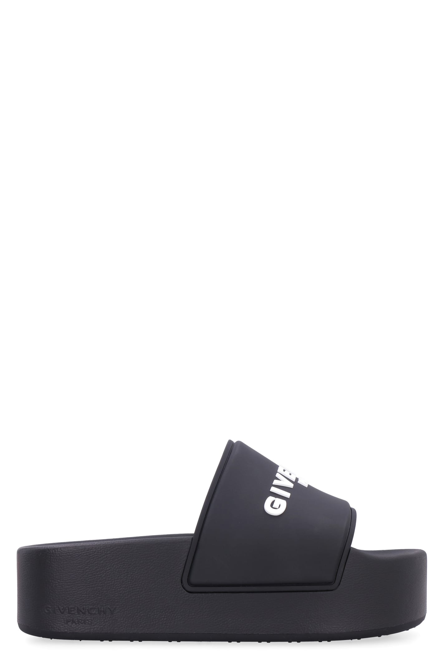 Givenchy Logoed Rubber Platform Slides