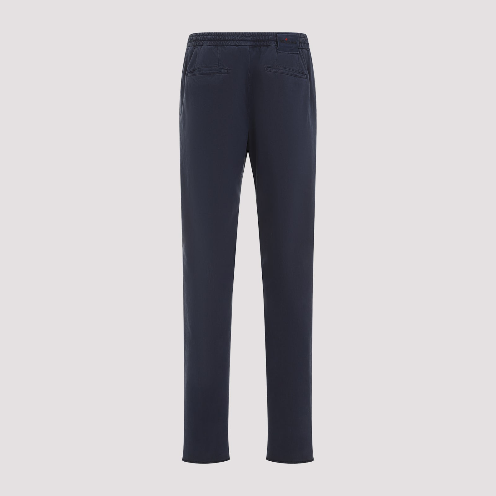 Shop Kiton One Pence Pants In Blu Navy