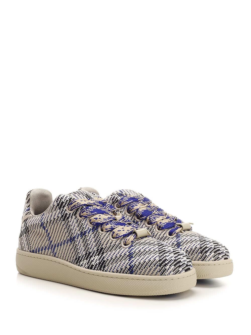 Shop Burberry Box Sneakers In Beige