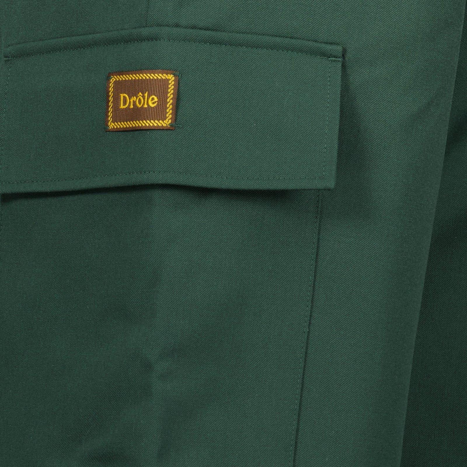 Drôle De Monsieur Straight Leg Cargo Wool Pants With Pleats