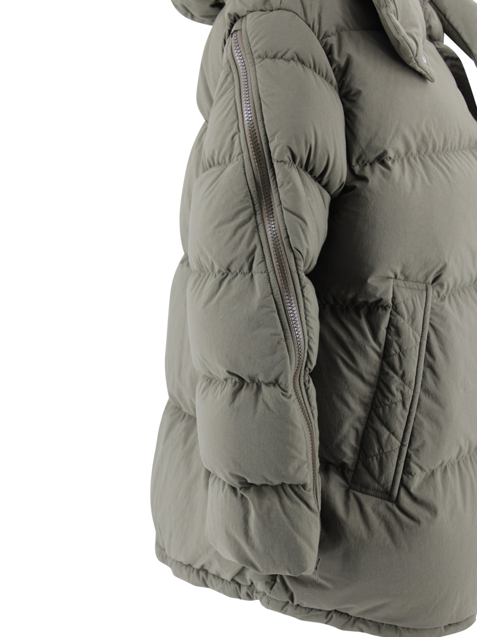 Herno Technical Fabric Down Jacket In Green