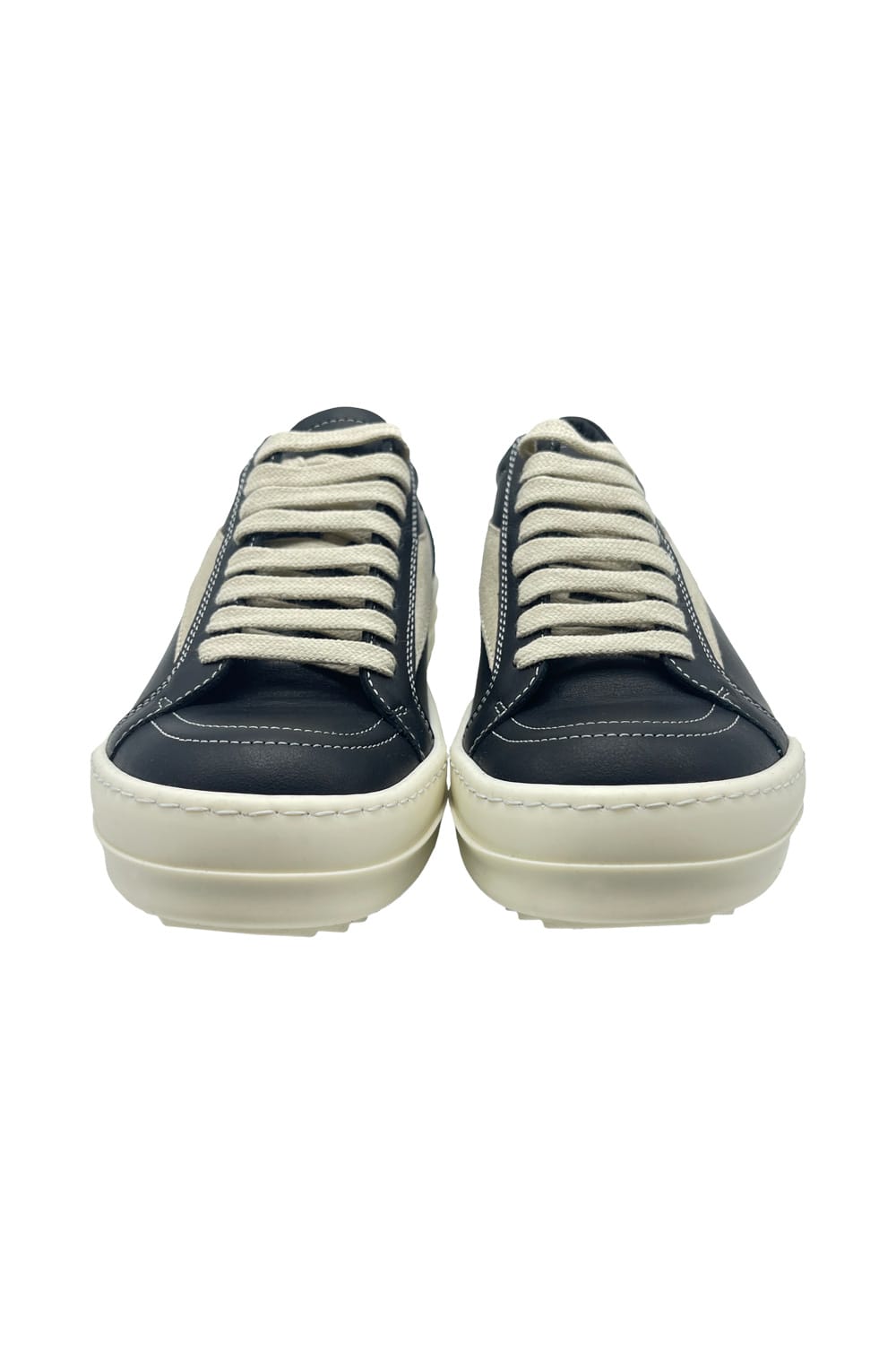 Shop Rick Owens Vintage Sneackers In Black/ Milk