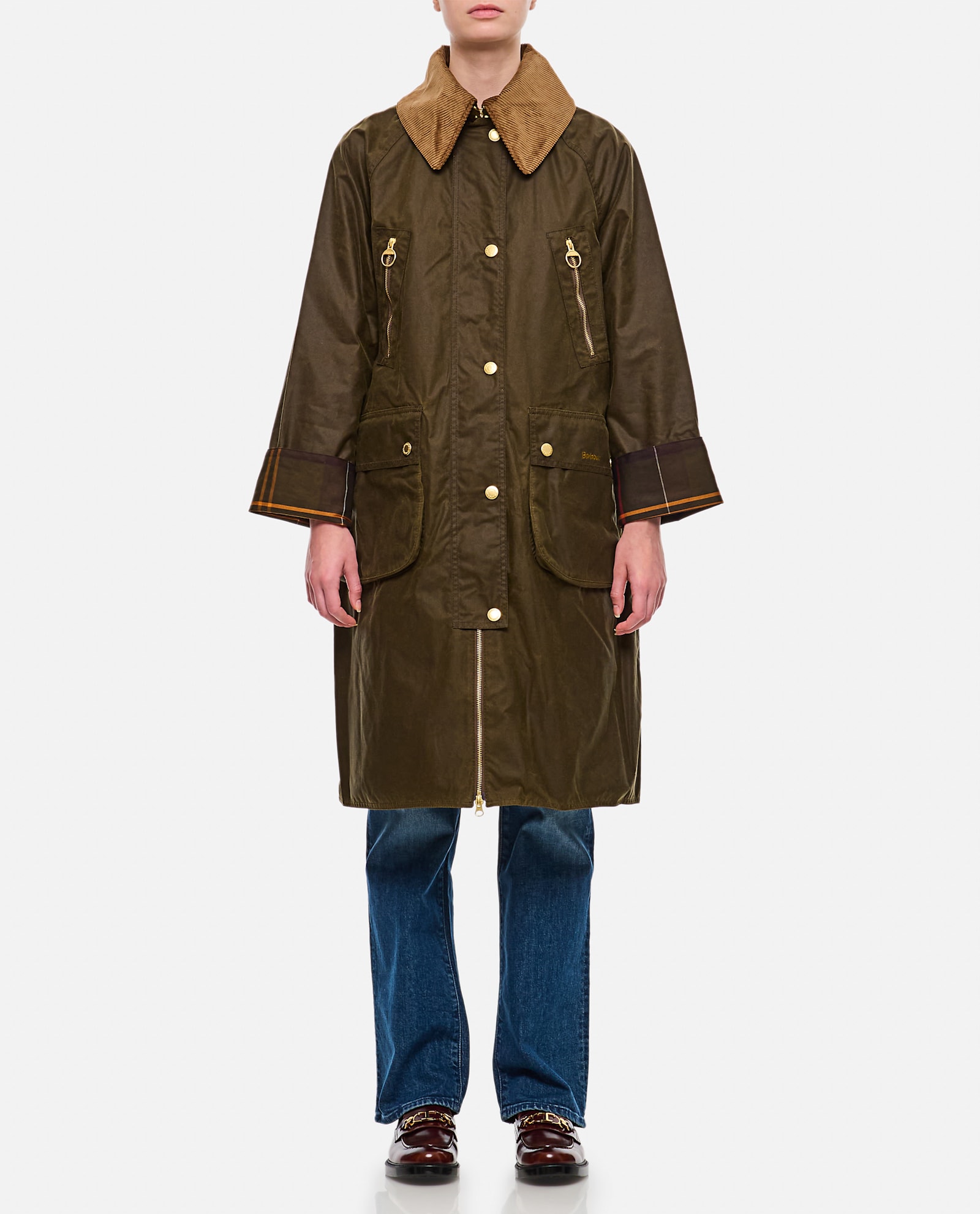 Shop Barbour Ebberston Wax Coat In Sn91 Beech/classic