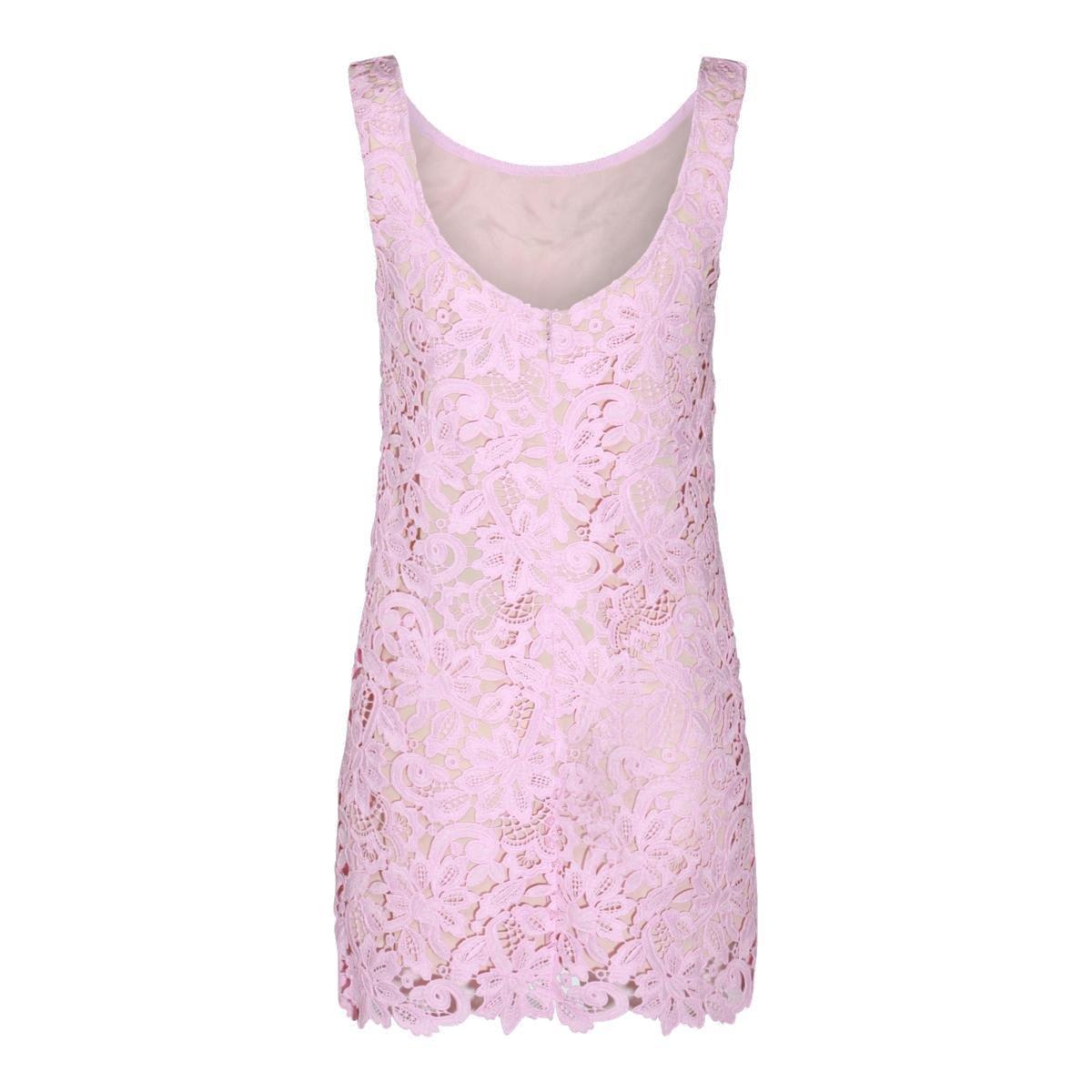 Shop Self-portrait Floral Lace Mini Dress In Pink