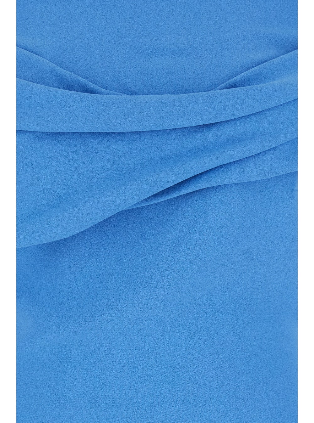 Solace London Eva Blue Off-shoulder Long Dress With Draped Detail In Tech Fabric Woman In Blu
