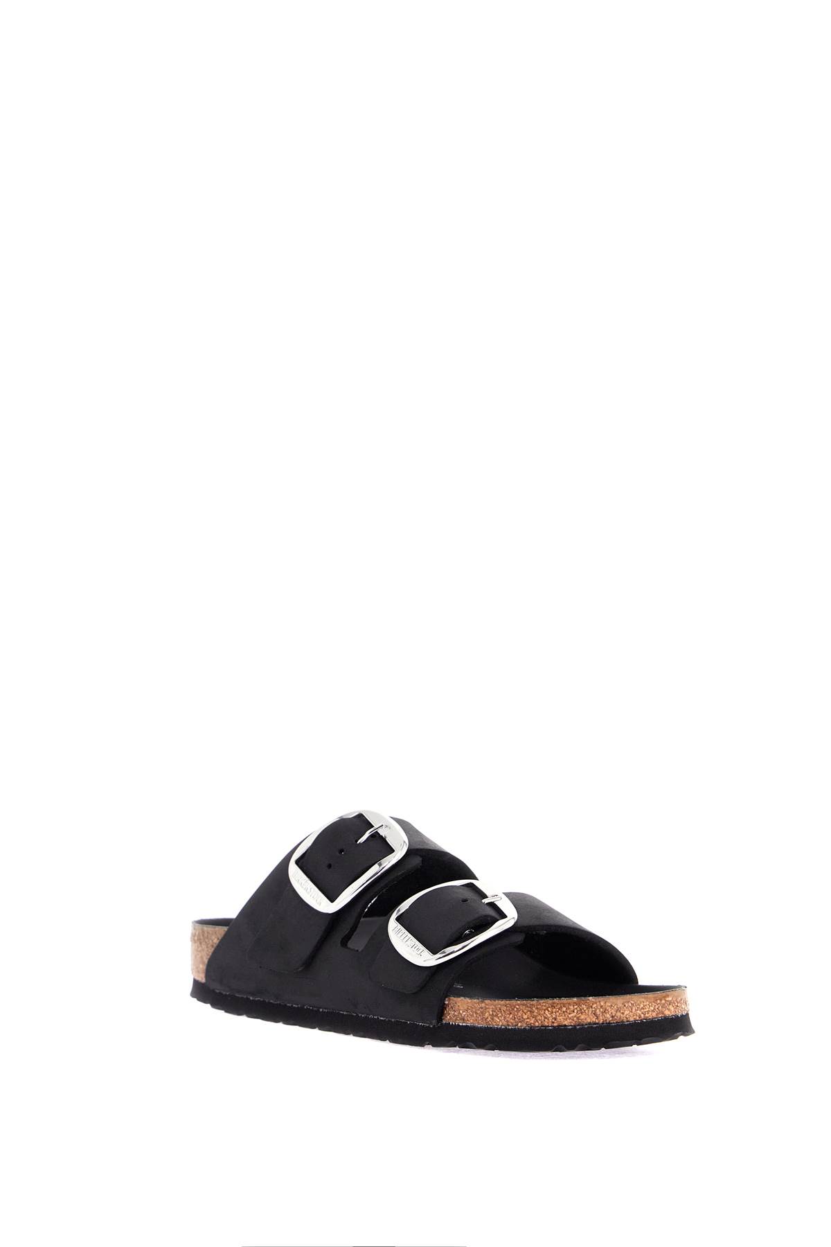 Birkenstock Big Buckle Arizona Slides In Black