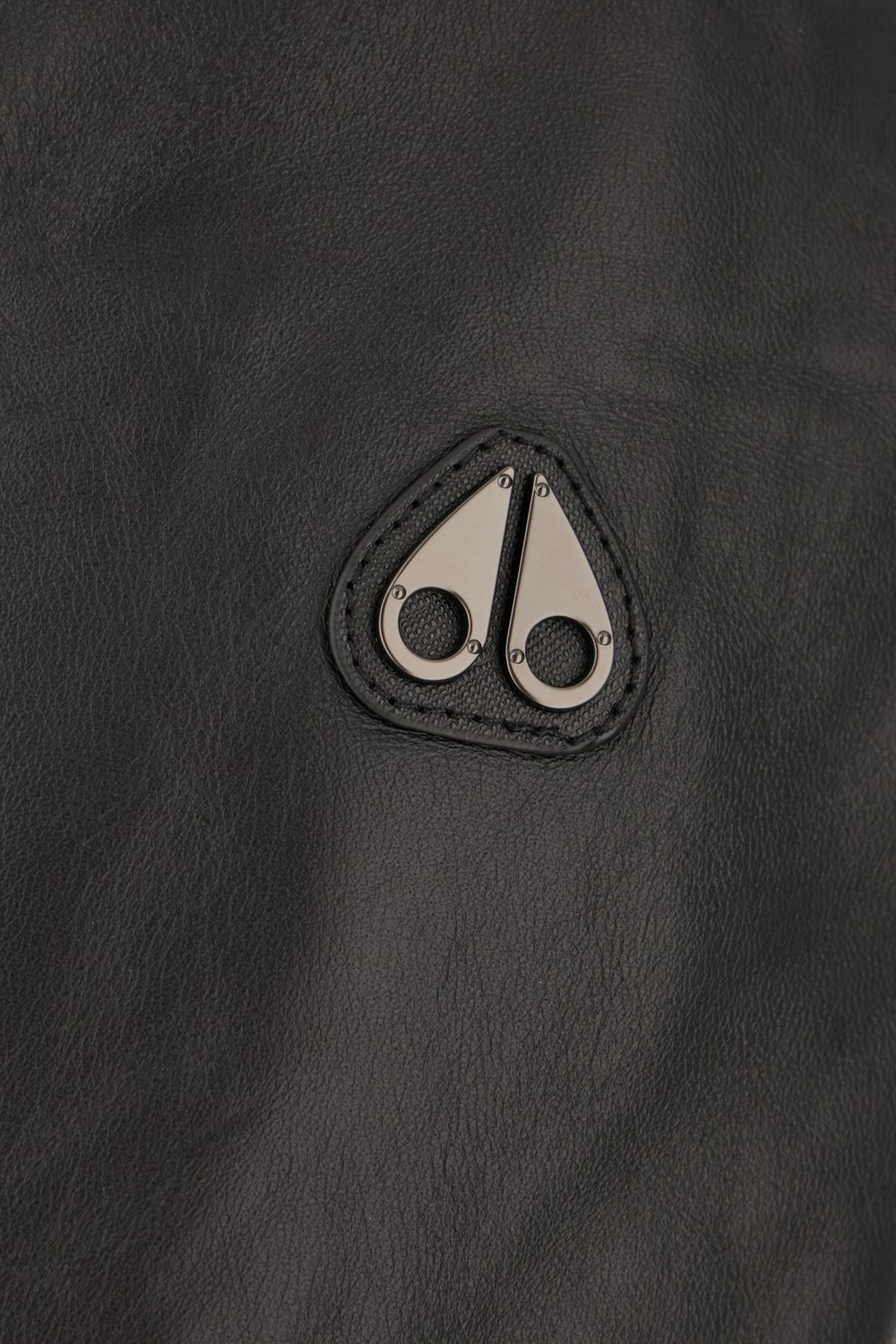 Moose Knuckles Black Synthetic Leather Jacket In Black