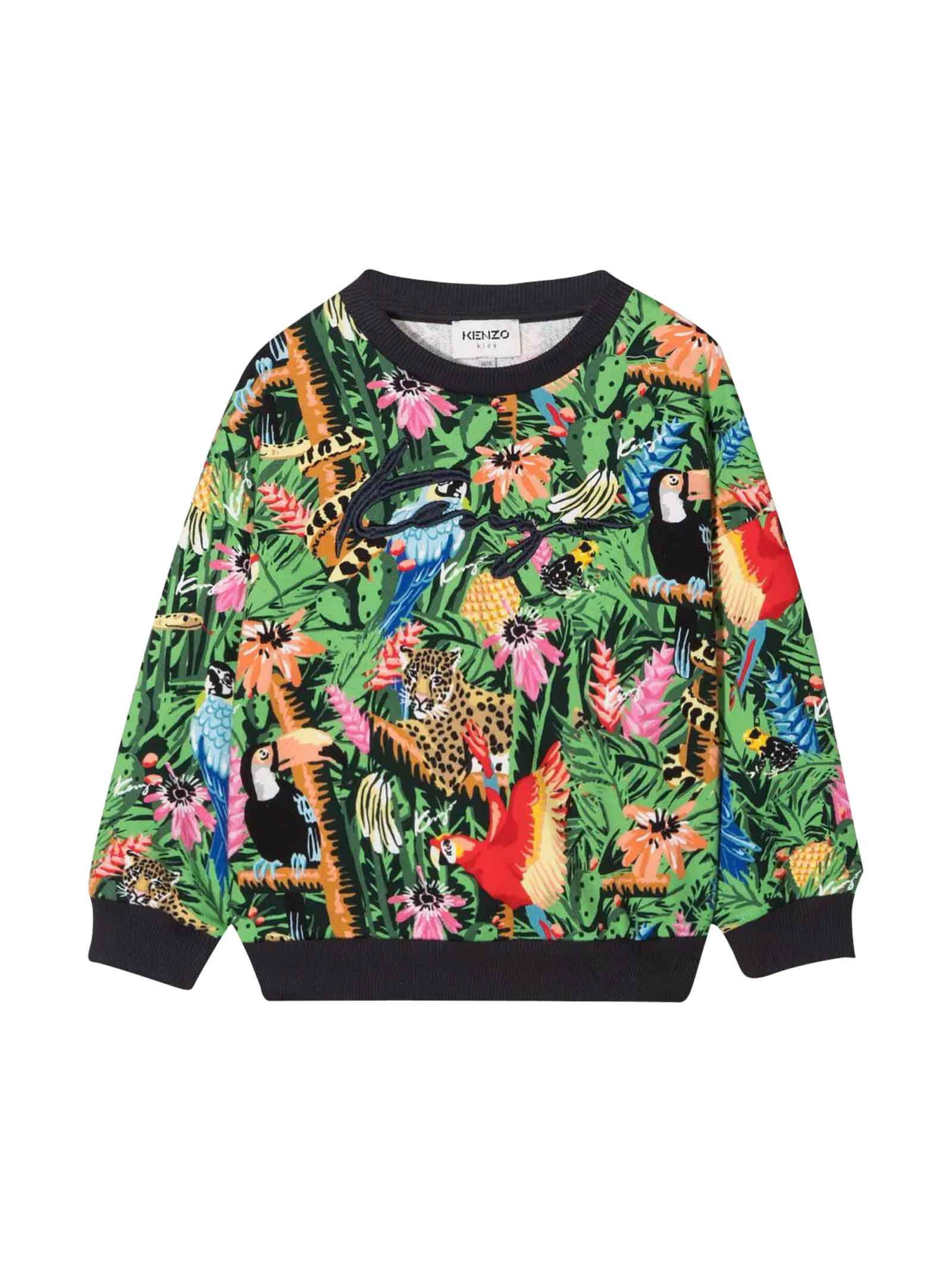 Kenzo Kids Multicolor Print Sweatshirt