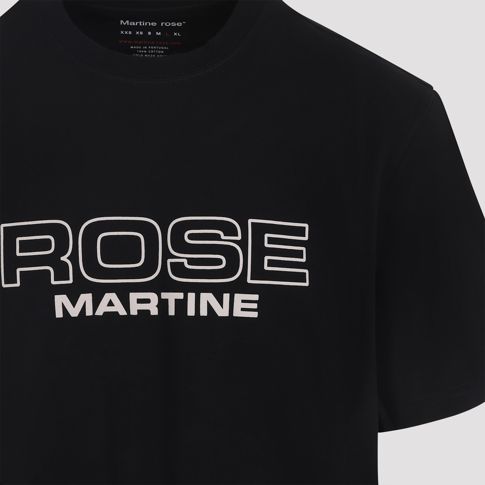 Martine Rose Black Short-sleeve T-shirt With Bold Front Print In Blue