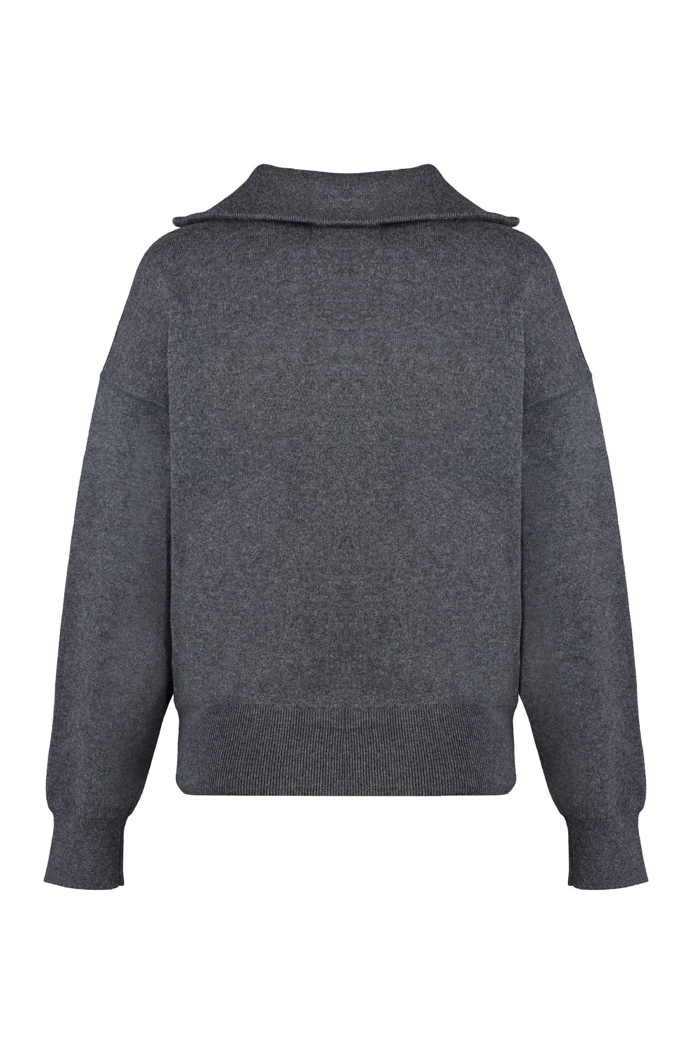 Shop Marant Etoile Azra Wool Turtleneck Sweater In Grey