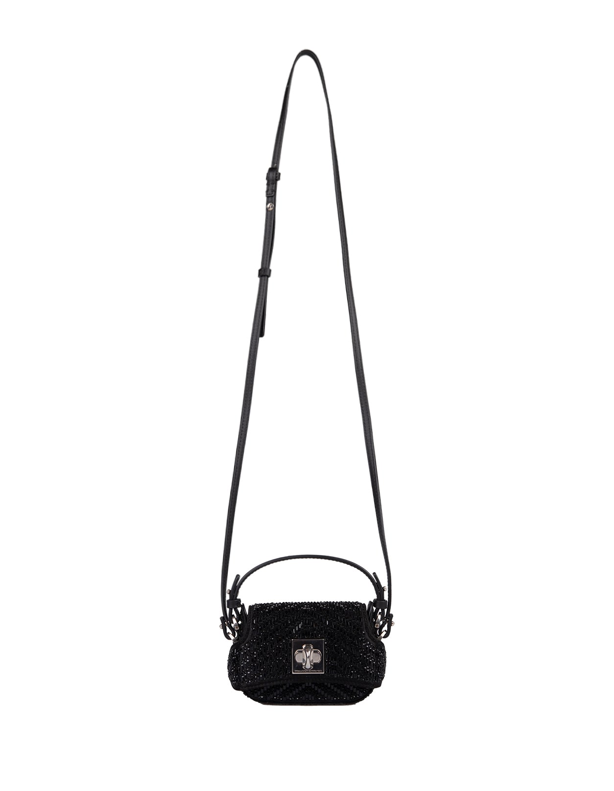 Ermanno Scervino Black Mini Mini Audrey Bag With Crystals