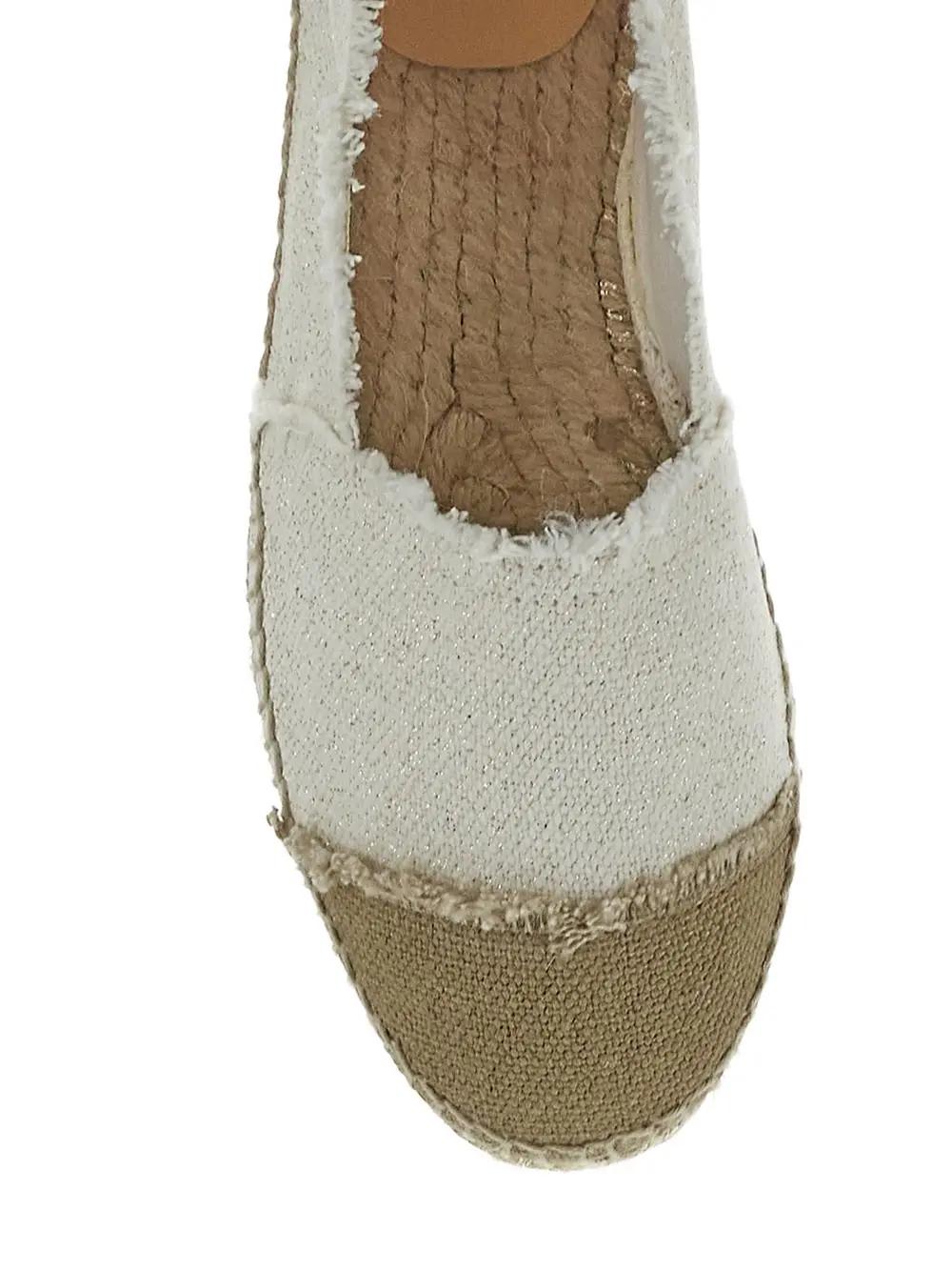 Castaã±er Raw-cut Contrast-toe Espadrilles In White