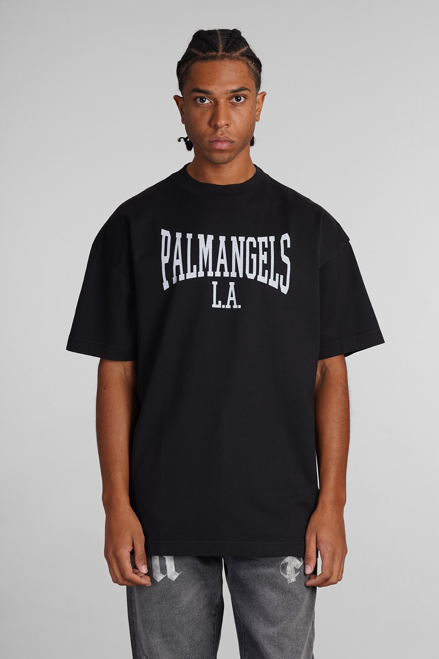 Shop Palm Angels T-shirt In Black Cotton