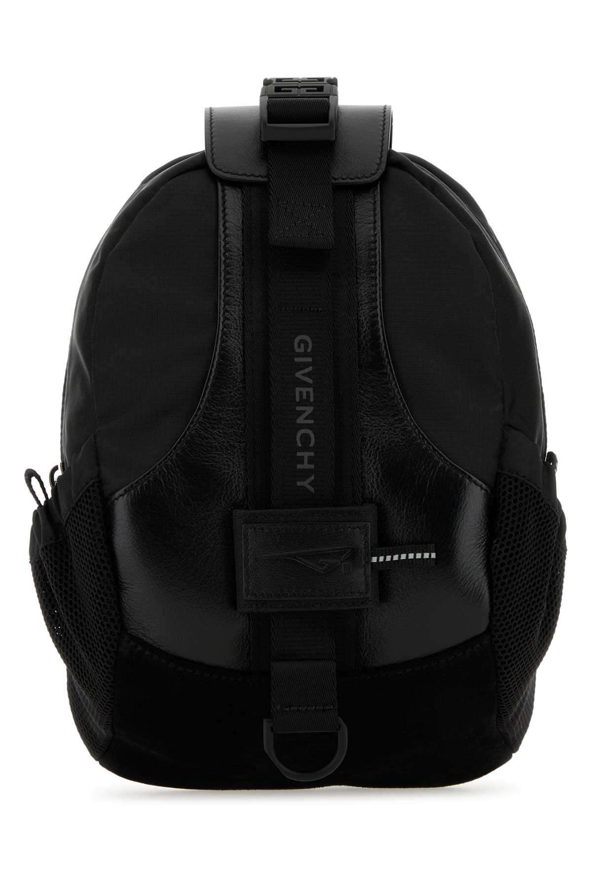 Shop Givenchy Black Nylon And Leather G-trail Crossbody Bag