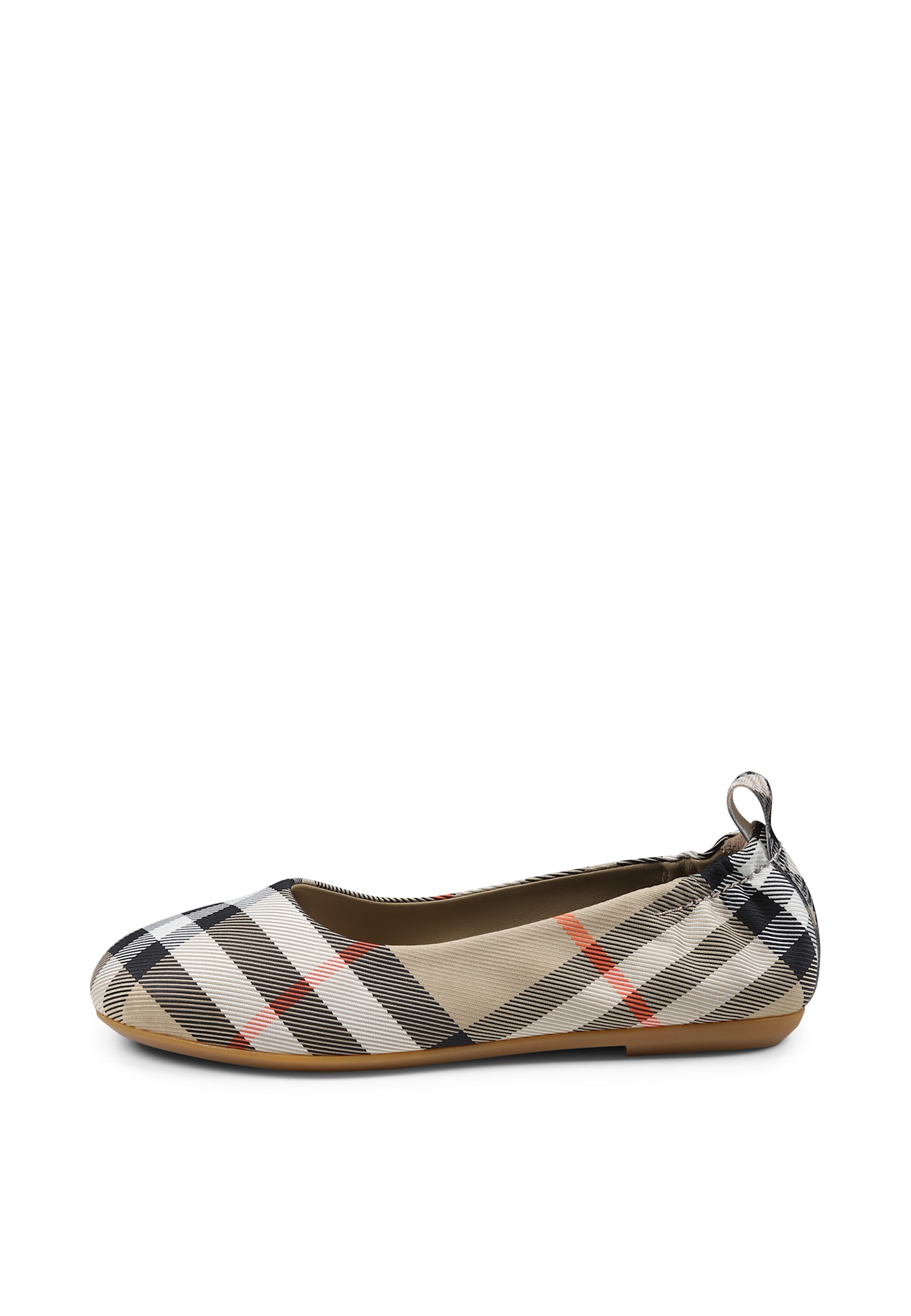 Burberry Ballerina Beige Check Pattern In Beige