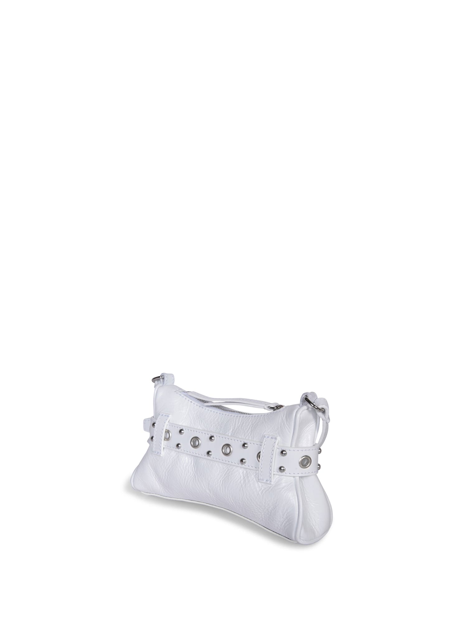 Shop Dsquared2 White Leather Mini Gothic Bag