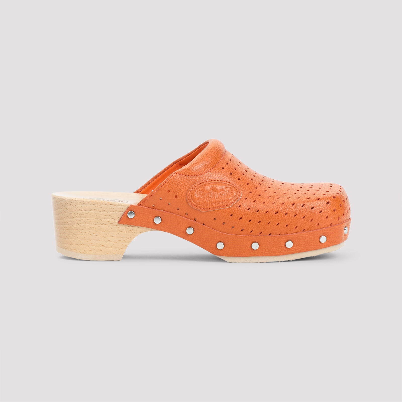 Balenciaga Scholl Clog Mule In Orange