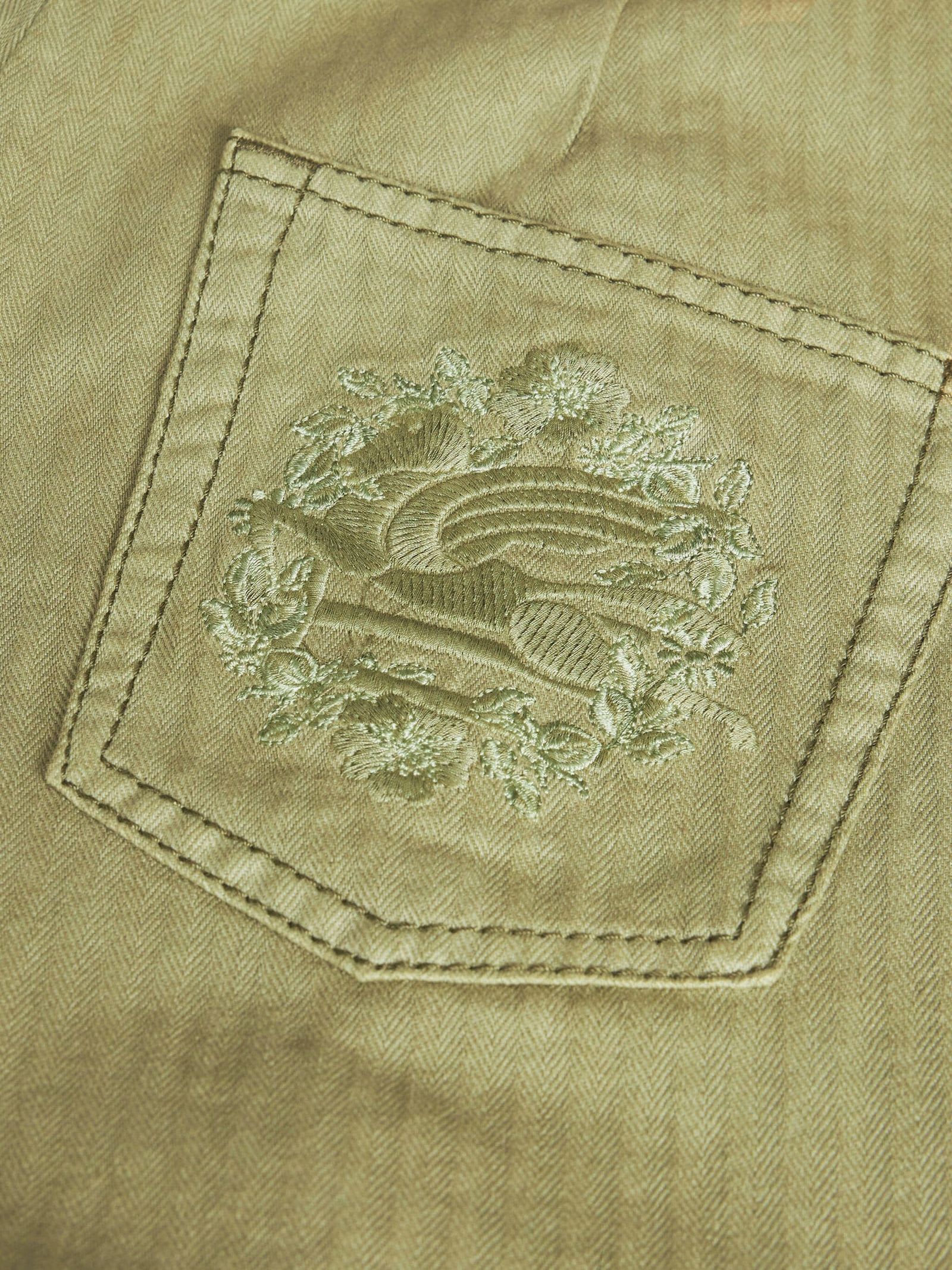 Shop Etro Five-pocket Jeans In Green