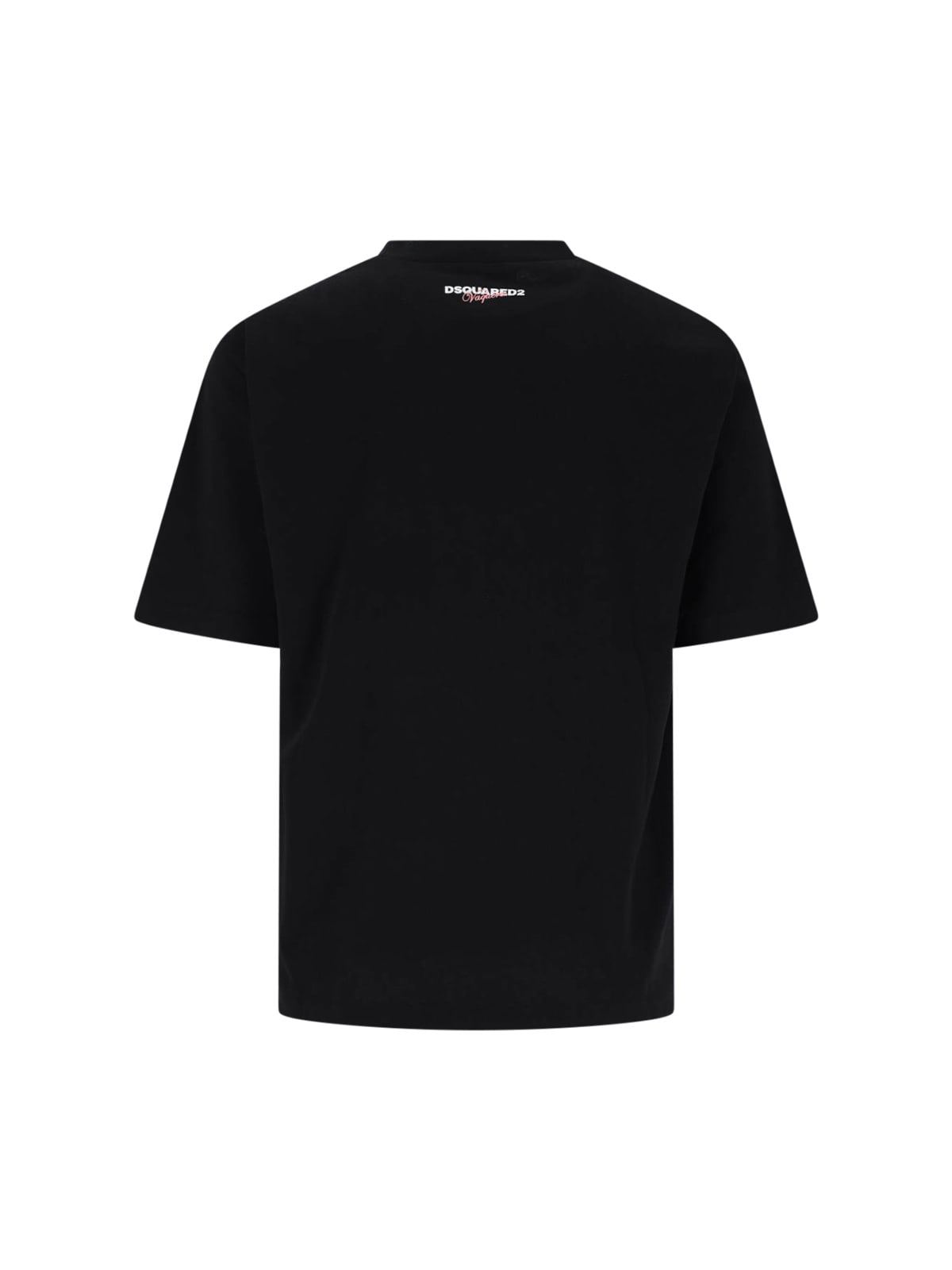 Dsquared2 Graphic Print Crew Neck Short Sleeve T-shirt In Black