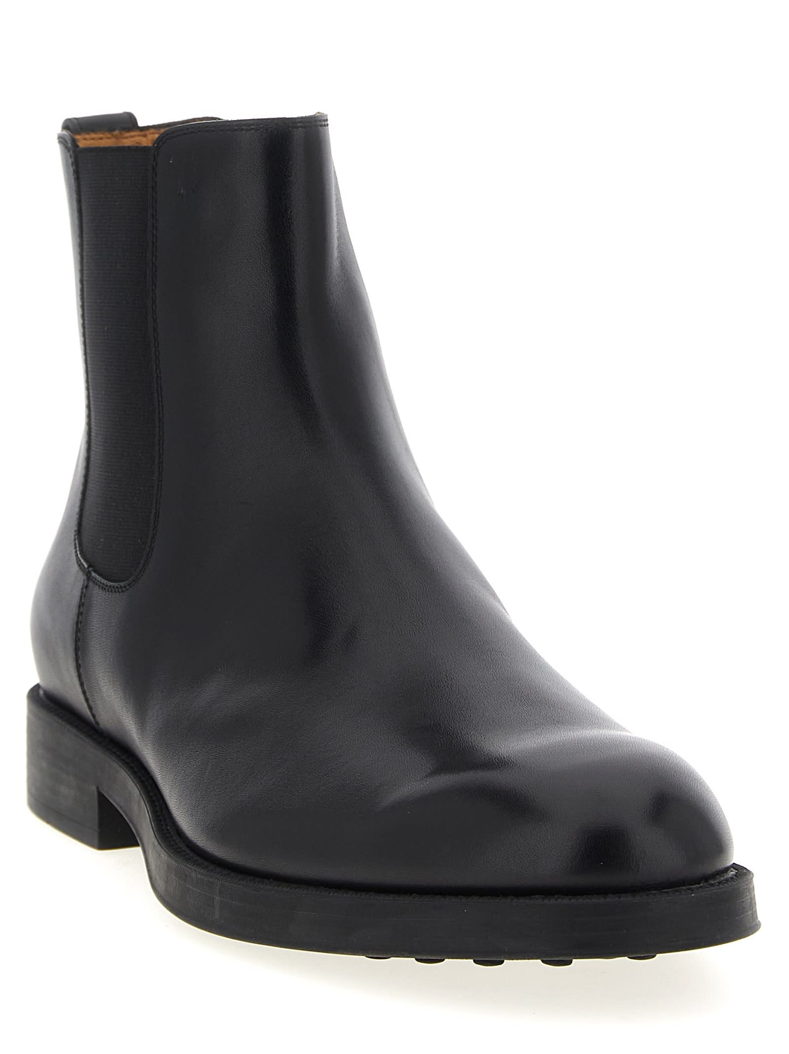 Tod's Leather Chelsea Boots In Black