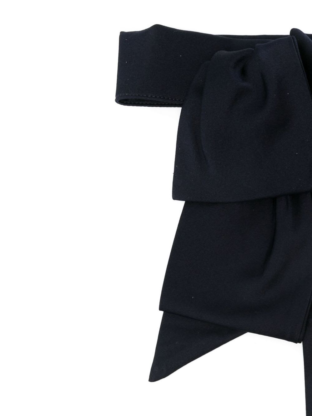 Forte Forte Satin Silk Bow Tie In Blue