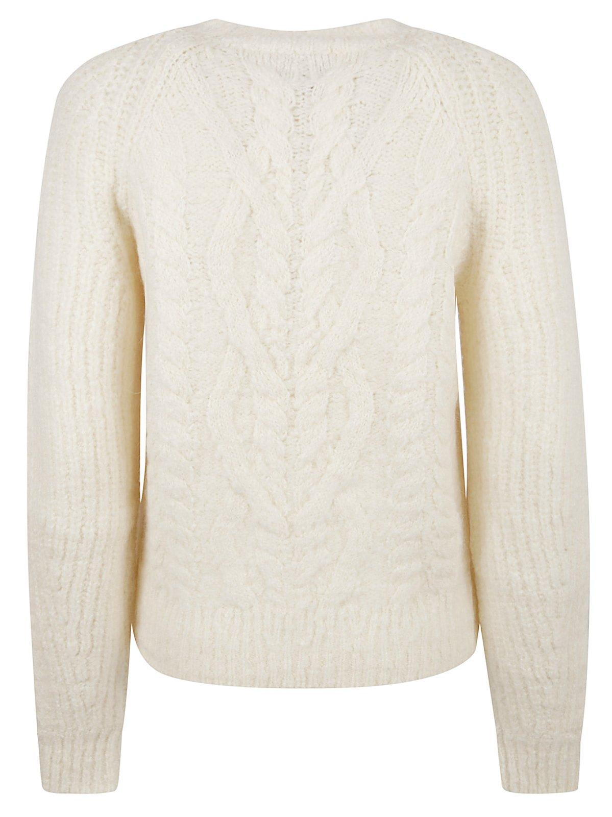 Shop Isabel Marant Crewneck Long-sleeved Jumper In Beige