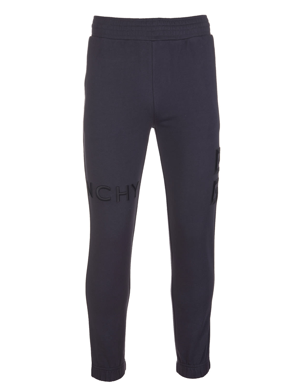 Man Night Blue Slim Fit Joggers With Givenchy 4g Embroidery